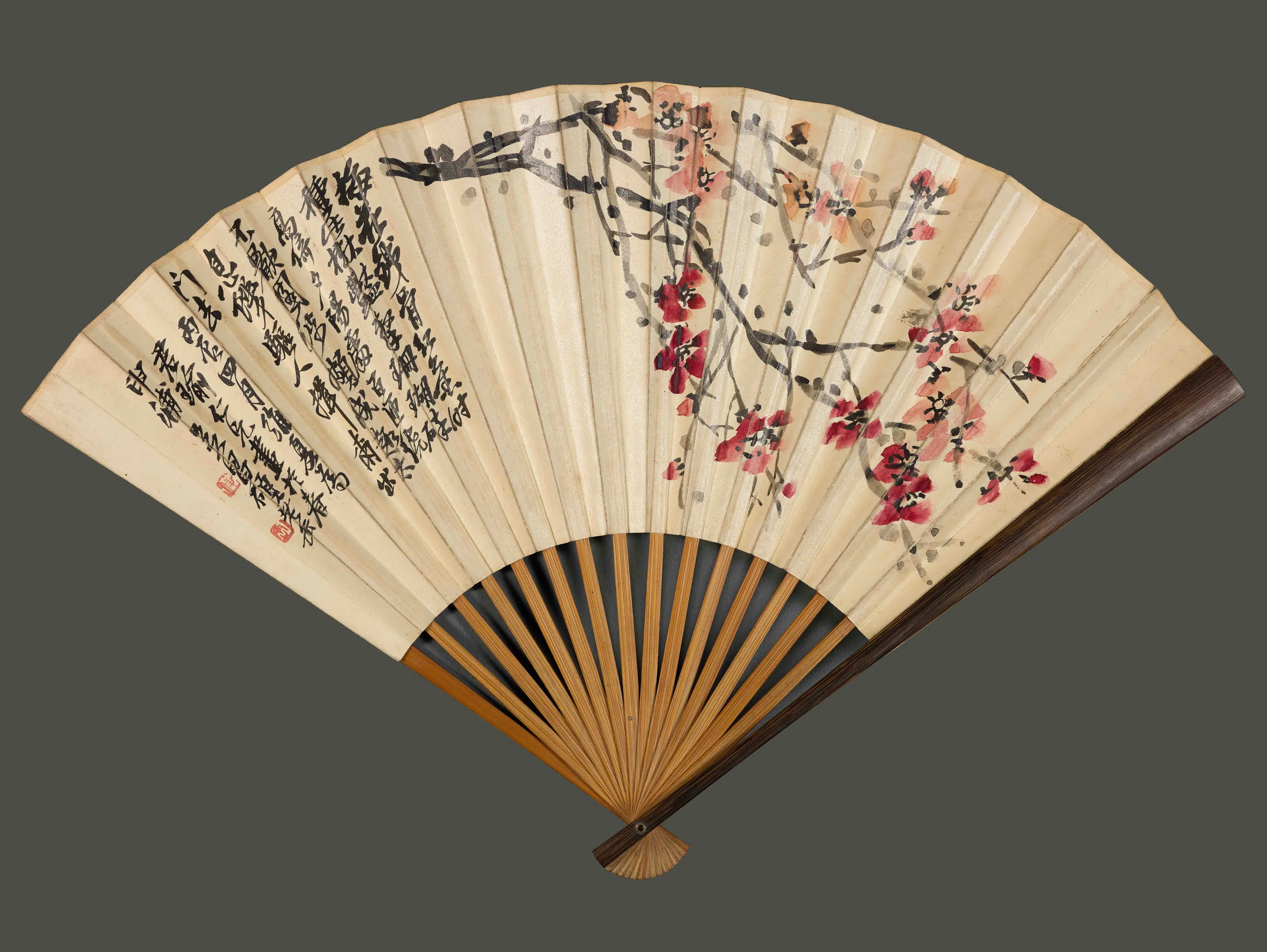 清-近现代【吴昌硕】《郑孝胥书画成扇》