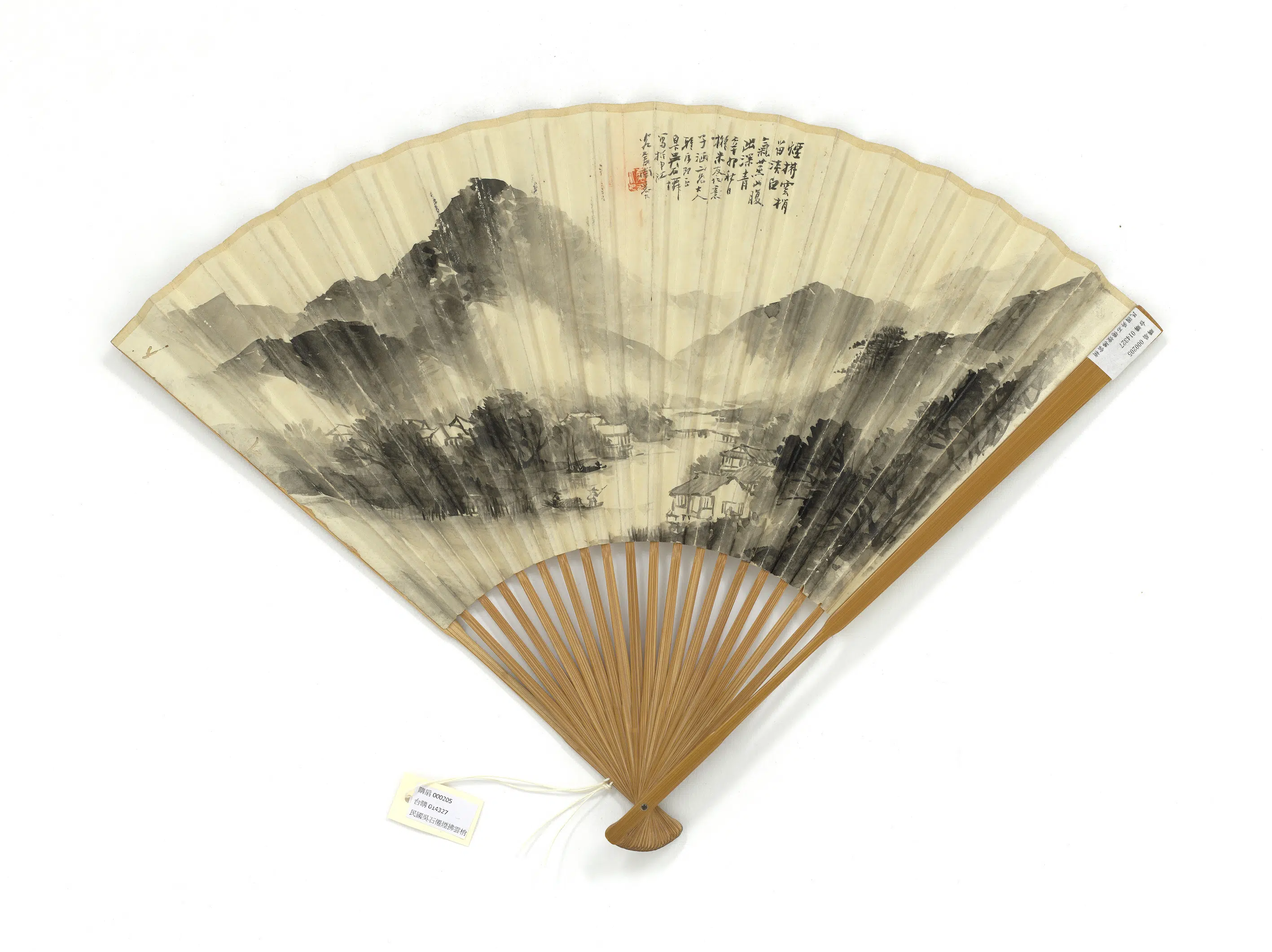 清代【吴石仙（僊）】《烟拂云梢李宗颢楷书北齐高叡碑-成扇》