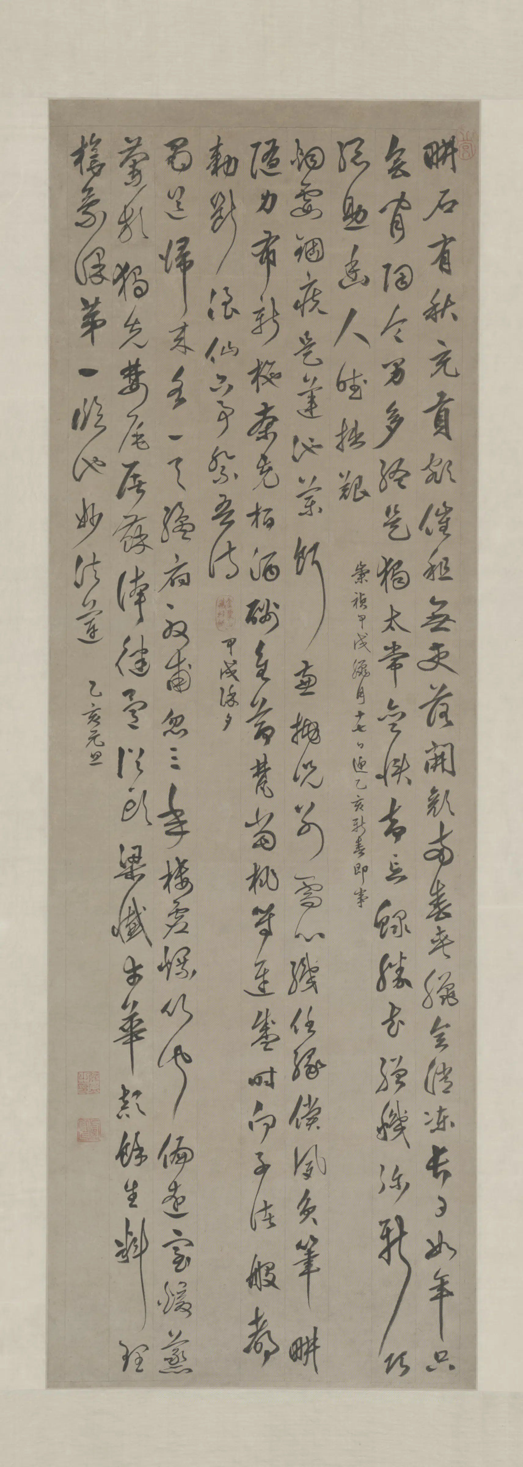 明朝【薛明益】《行书诗轴》