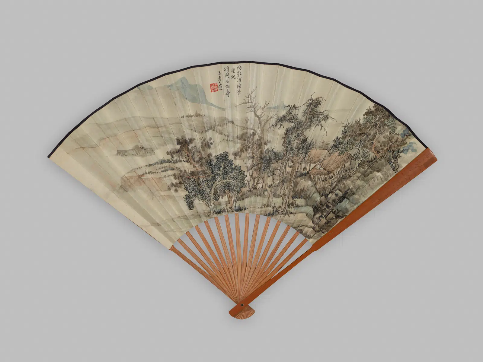 近现代【吴湖帆】《王季迁书画成扇》