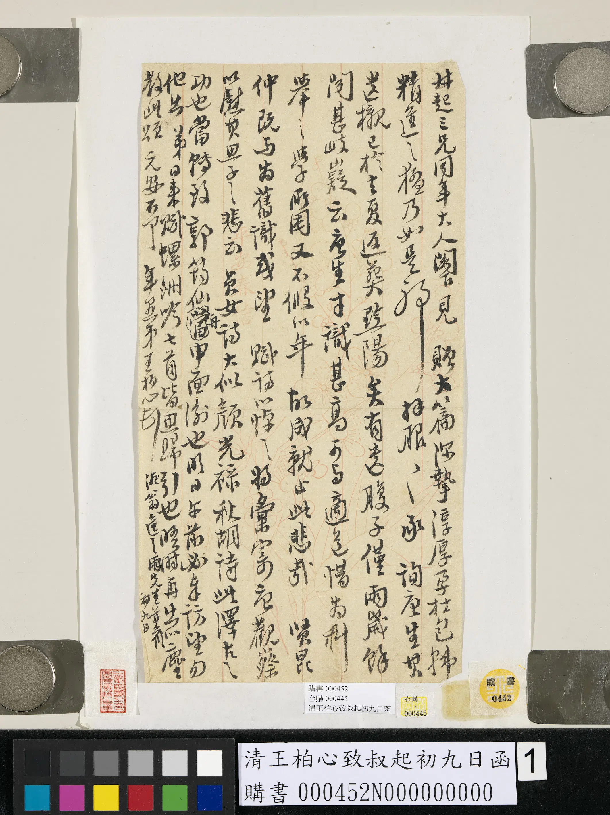 清代【王柏心】《致叔起初九日函》