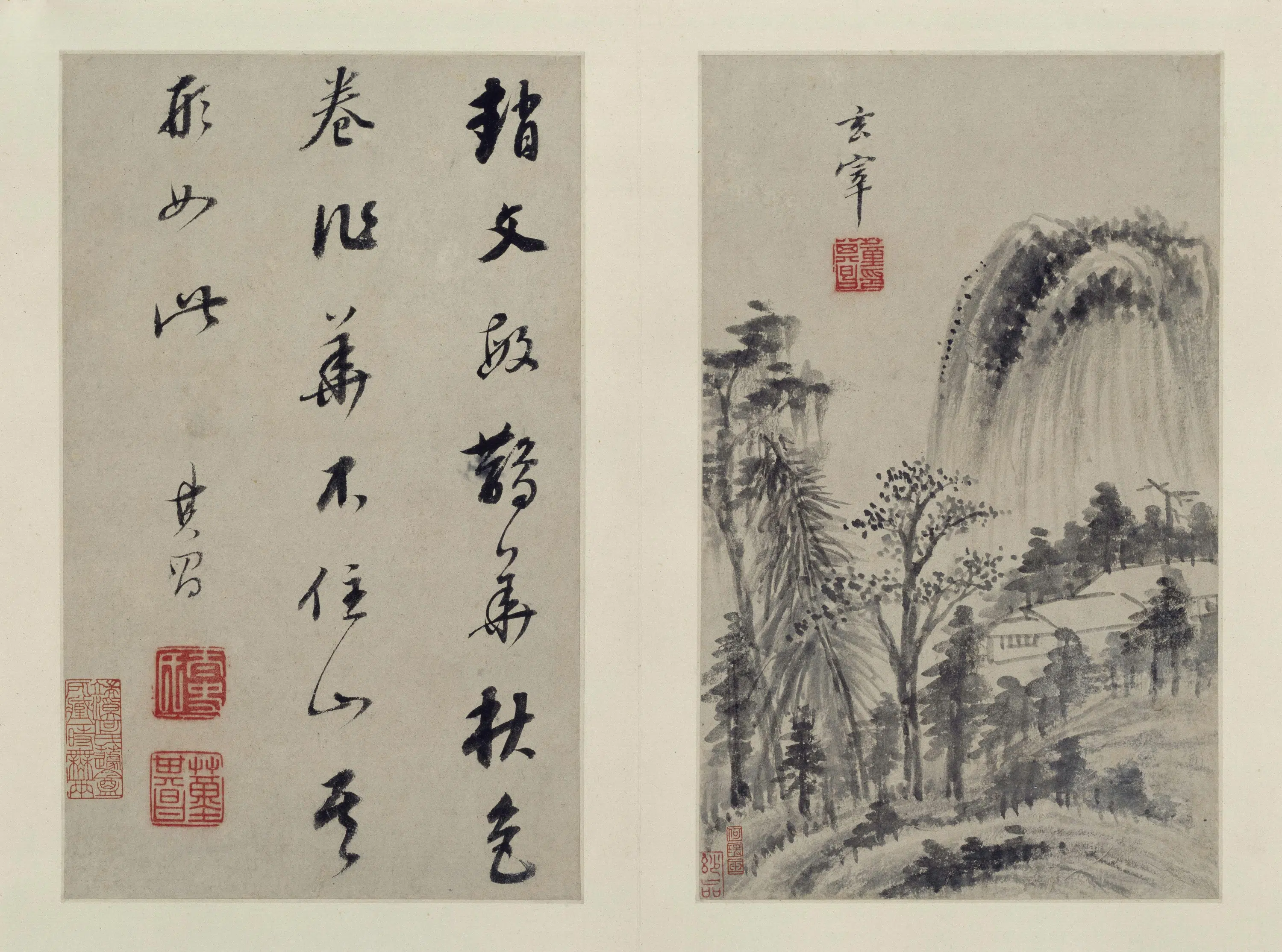 明朝【董其昌】《山水画册（10开）》 第6张