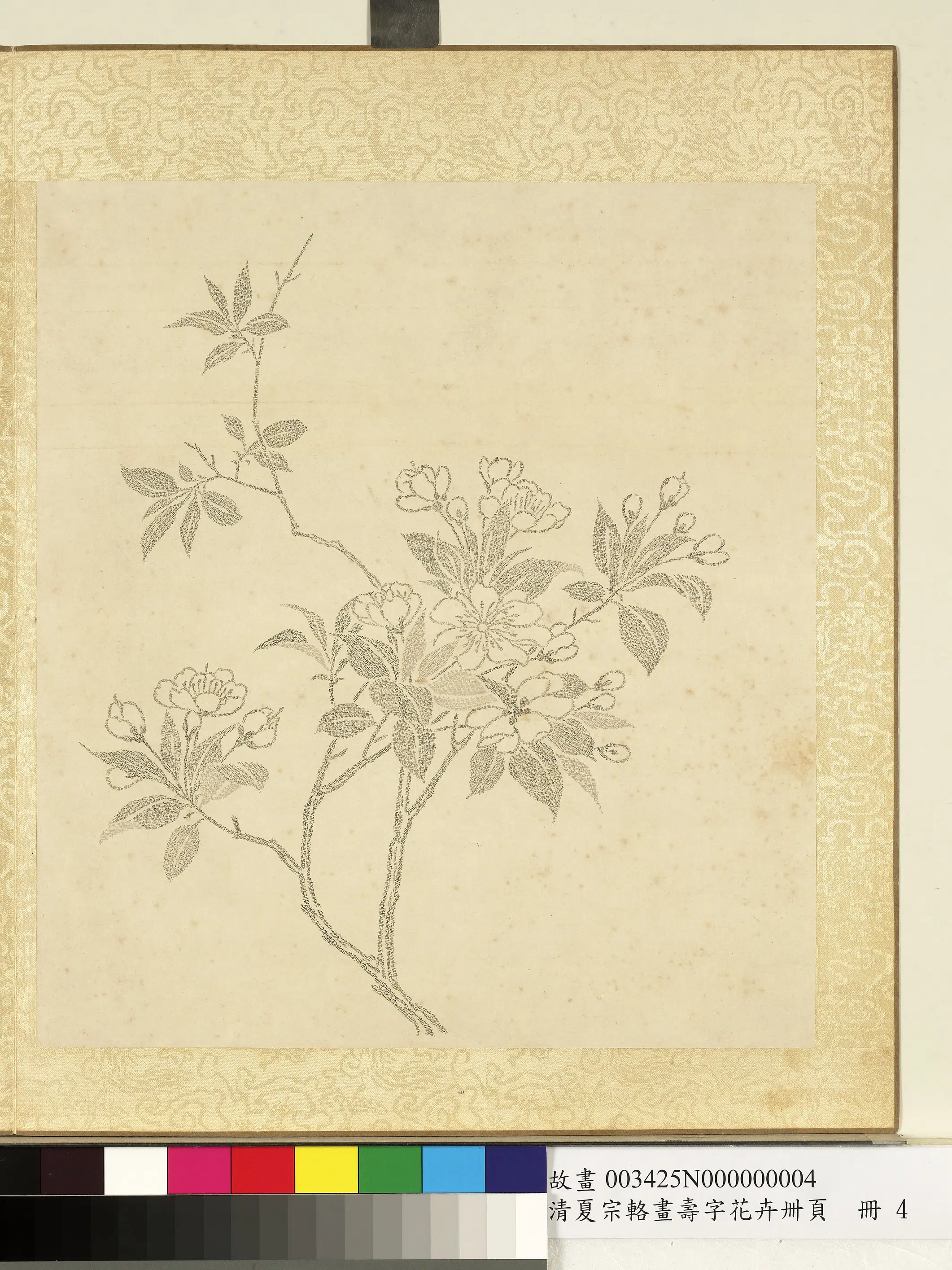 清代【夏宗辂】《画寿字花卉册页册》 第4张 清代【夏宗辂】《画寿字花卉册页册》 第4张