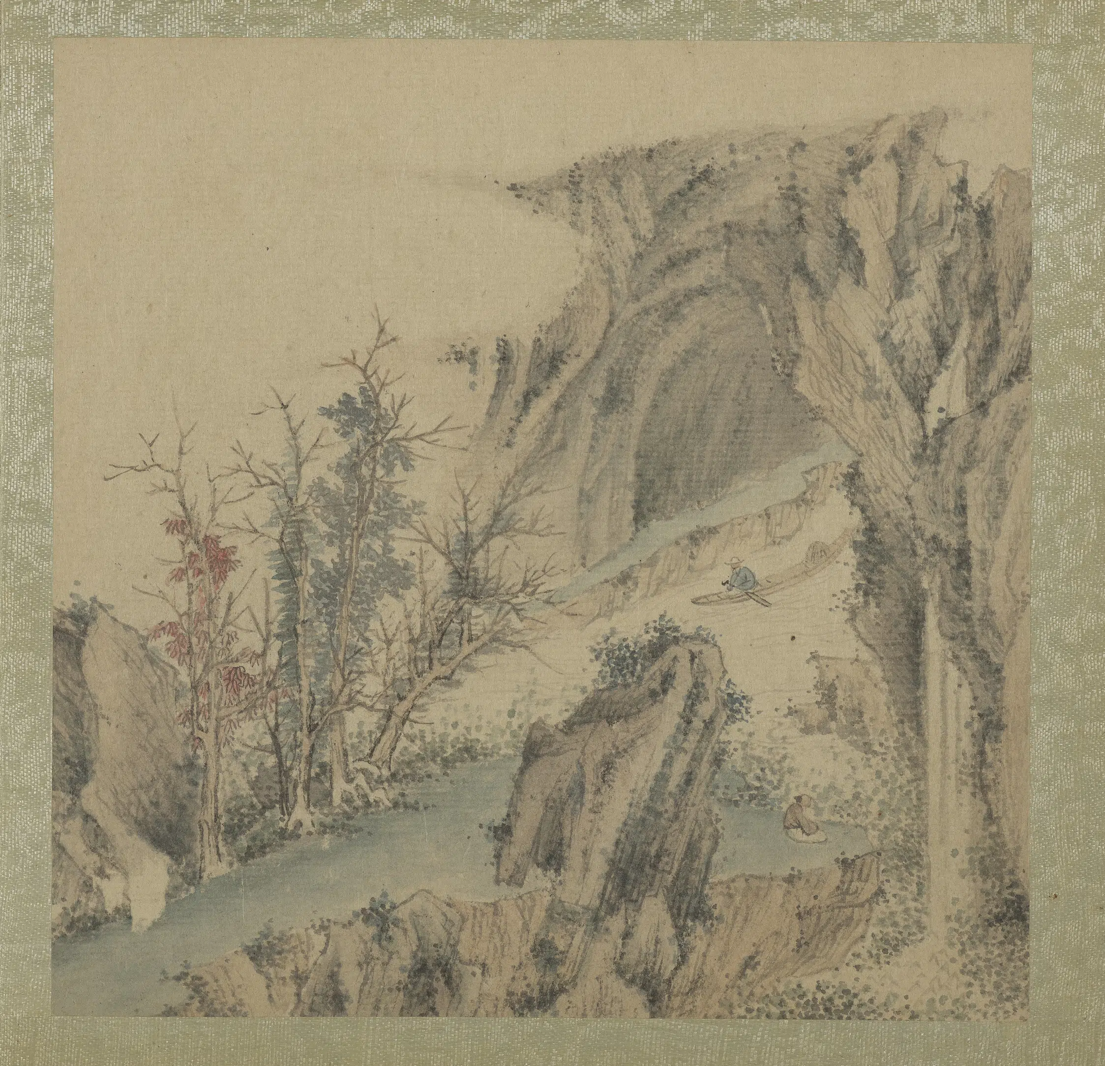清代【王翚】《拟古山水画册》 第12张 清代【王翚】《拟古山水画册》 第12张