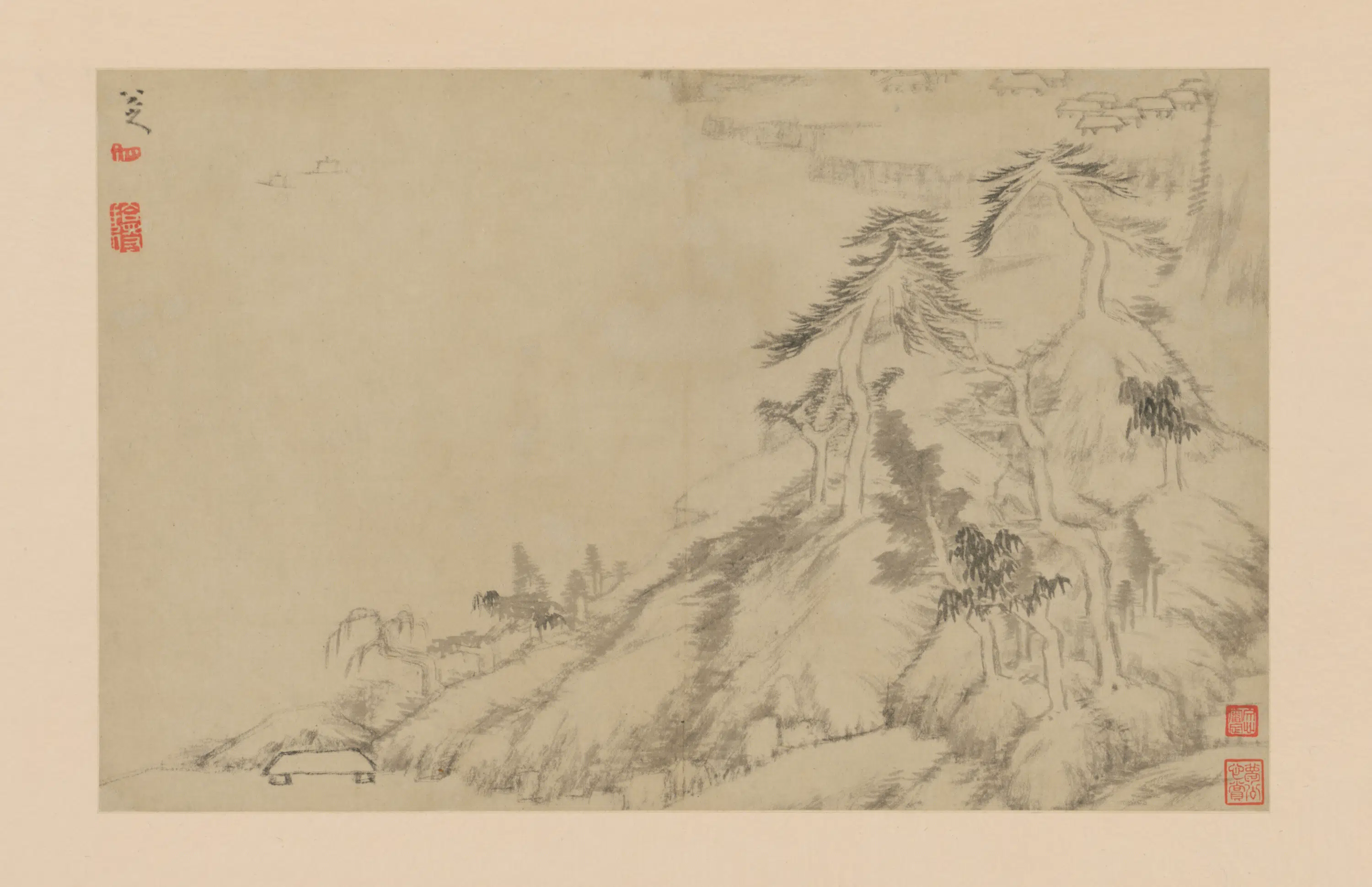 清代【朱耷】《山水册(10开)》 第7张 清代【朱耷】《山水册(10开)》 第7张