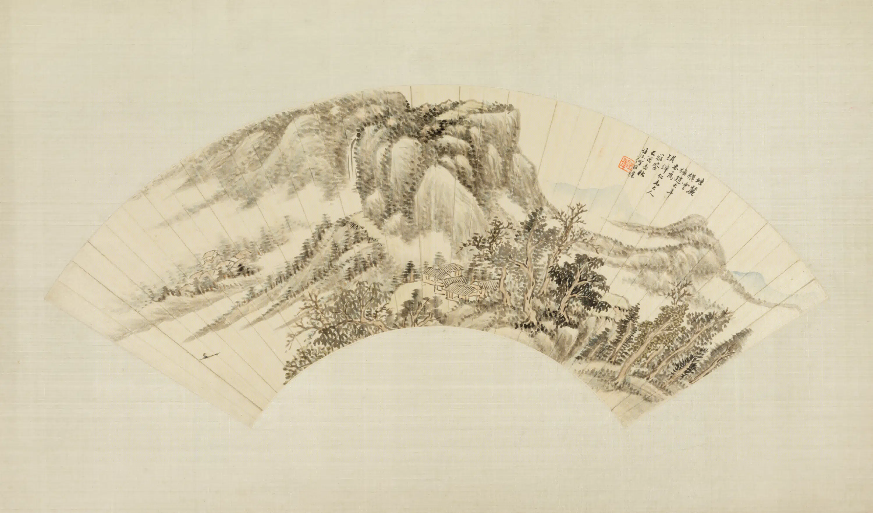 清代【何维朴】《晴麓横云扇》