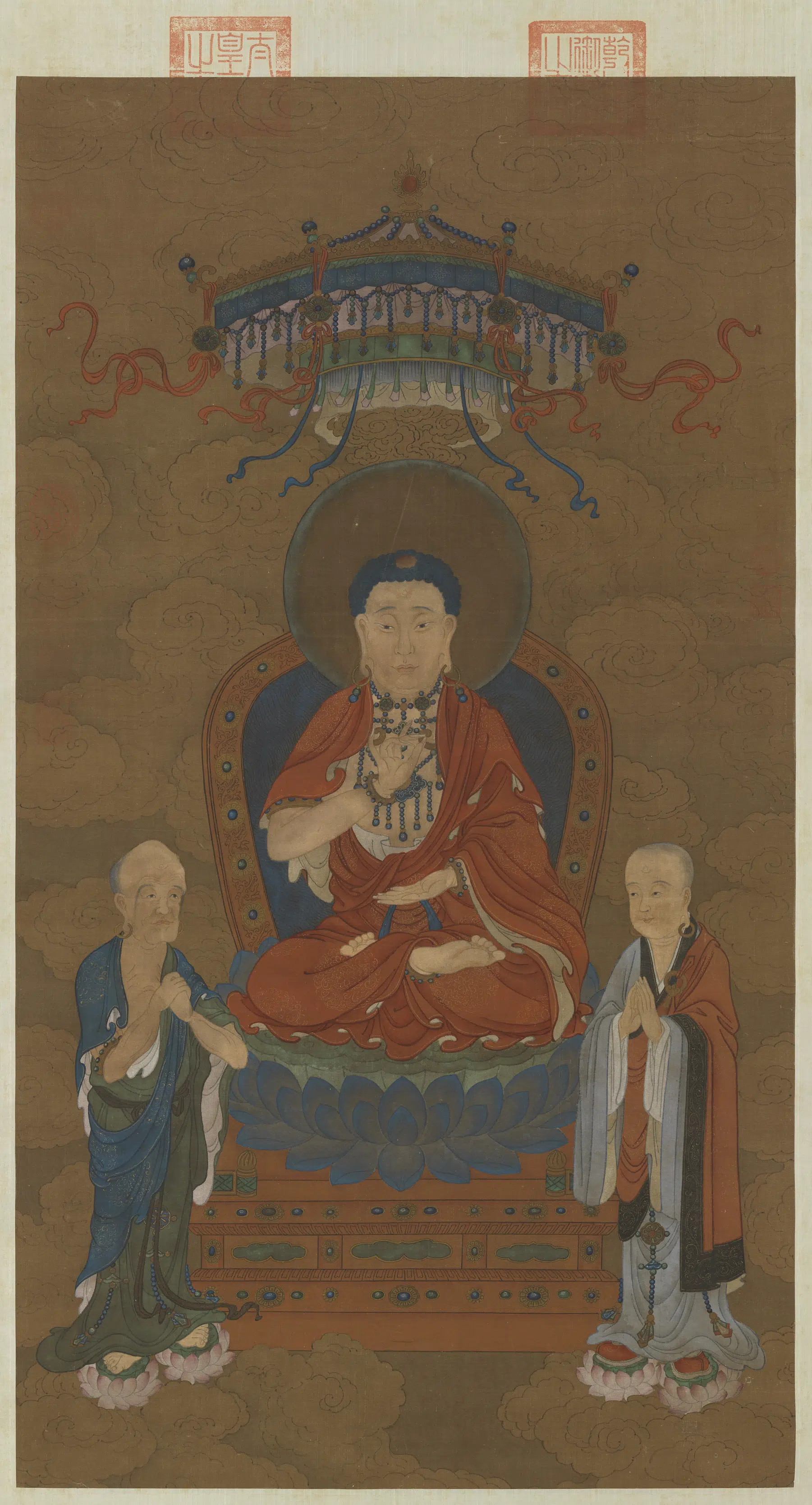 元代《元人说经图轴-2》