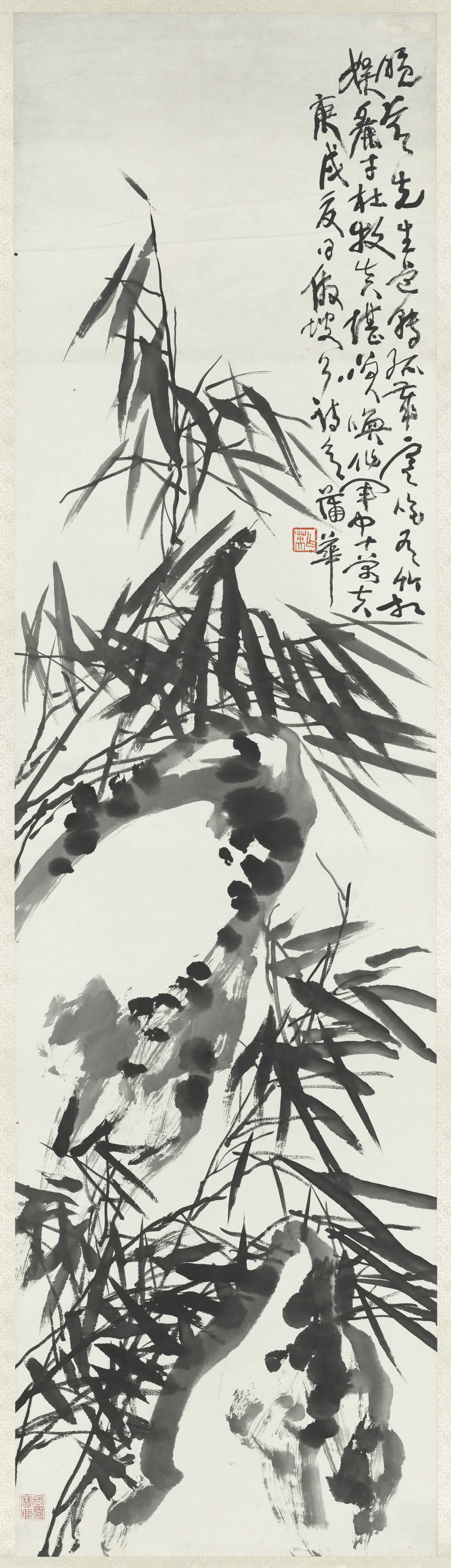清代【蒲华】《墨竹六屏图轴》 第6张