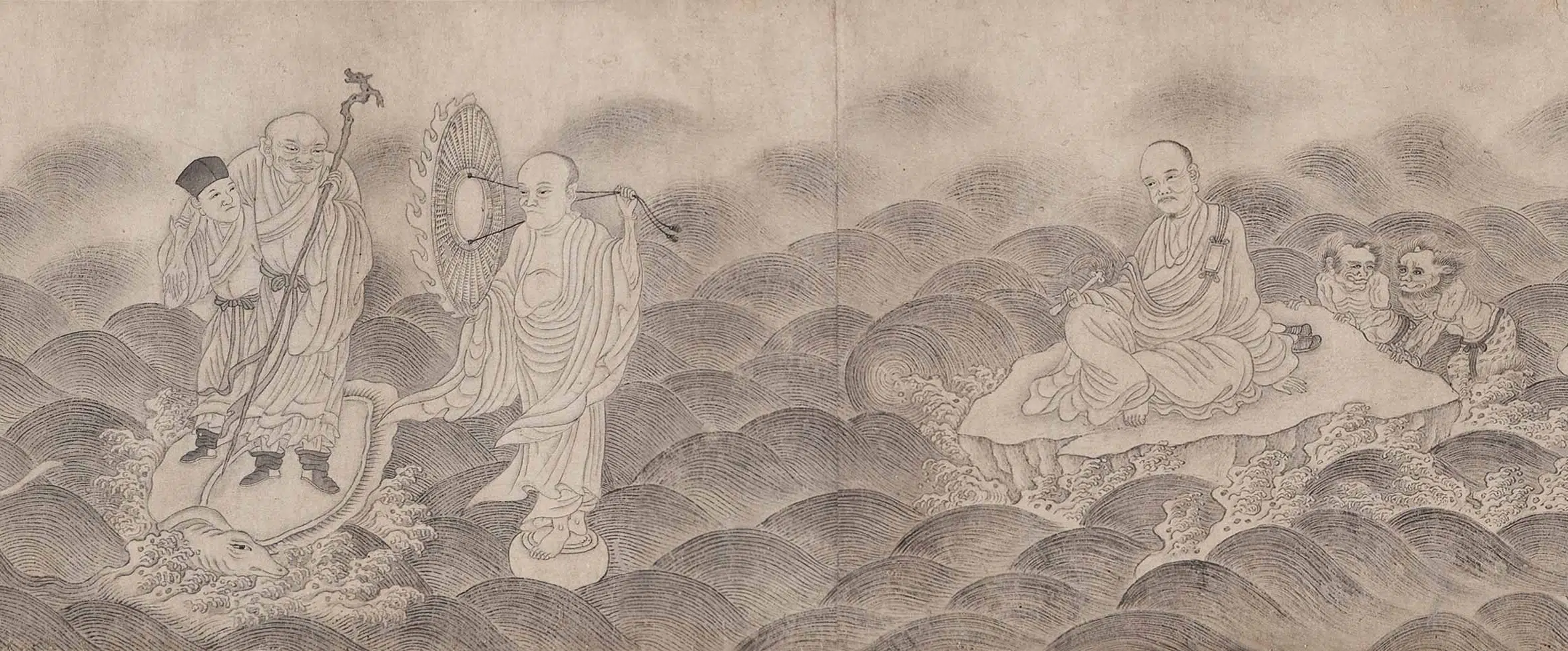 明朝【叶绿】《白描罗汉卷》 第5张 明朝【叶绿】《白描罗汉卷》 第5张