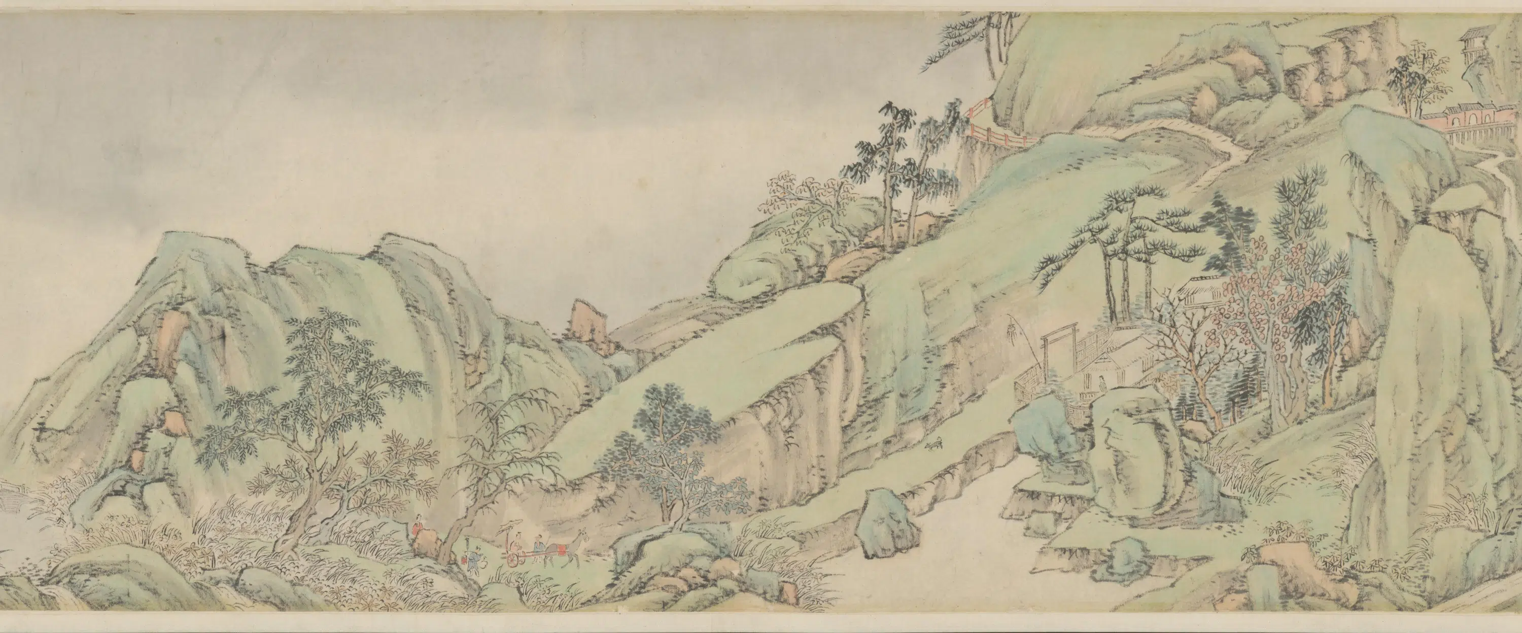 清代【萧云从】《仿古山水图屏》 第25张