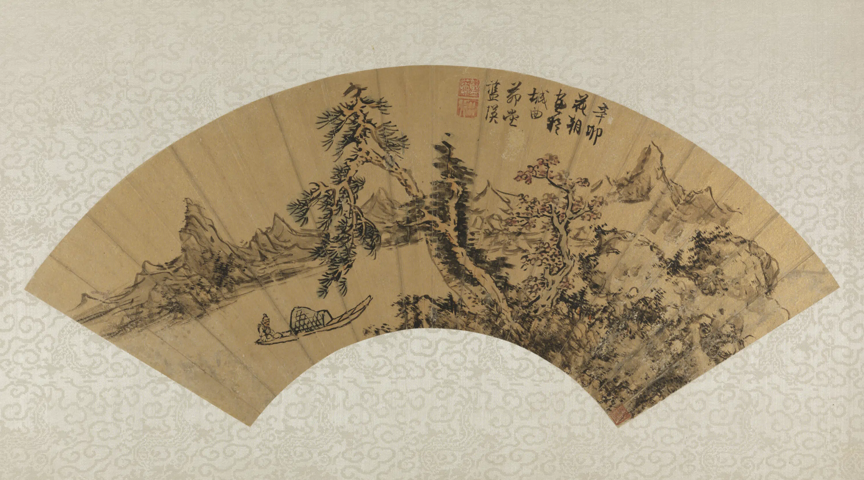 明朝【蓝瑛】《山水扇页》