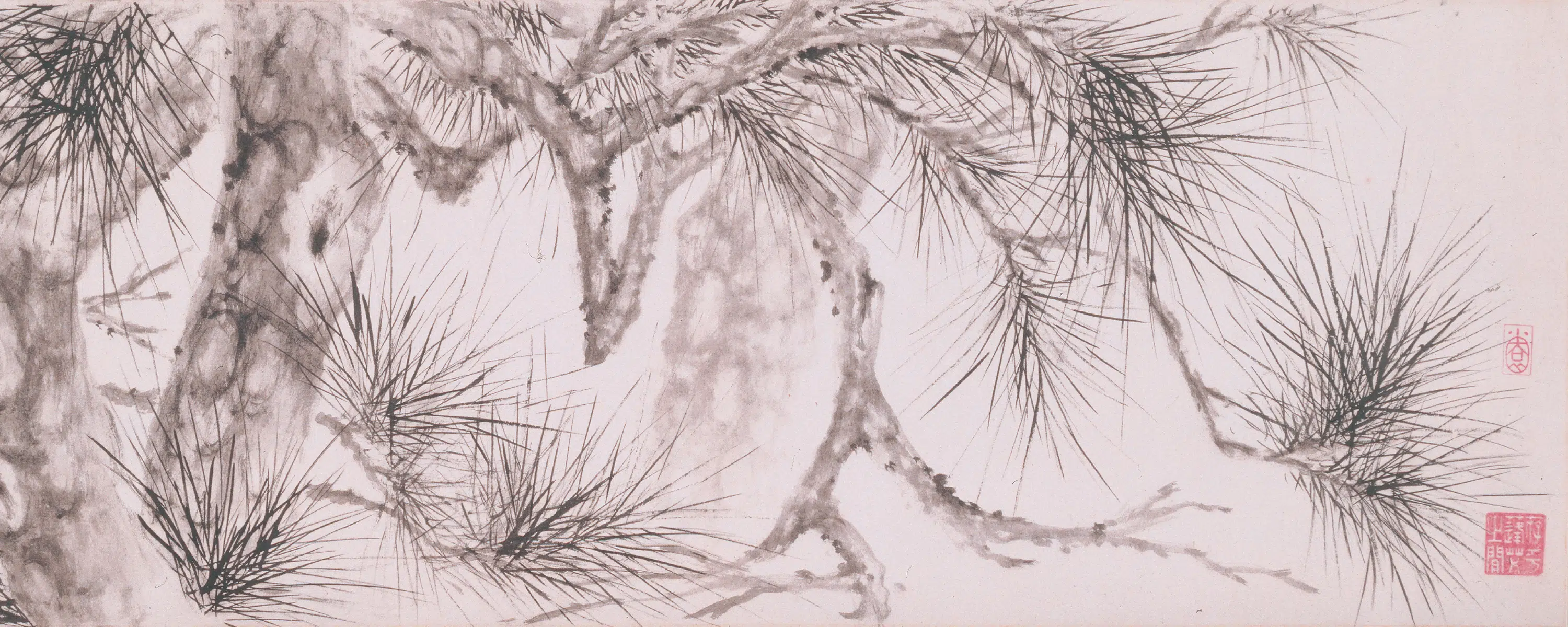 清代【华喦（华岩)】《松石清荫图卷》 第6张