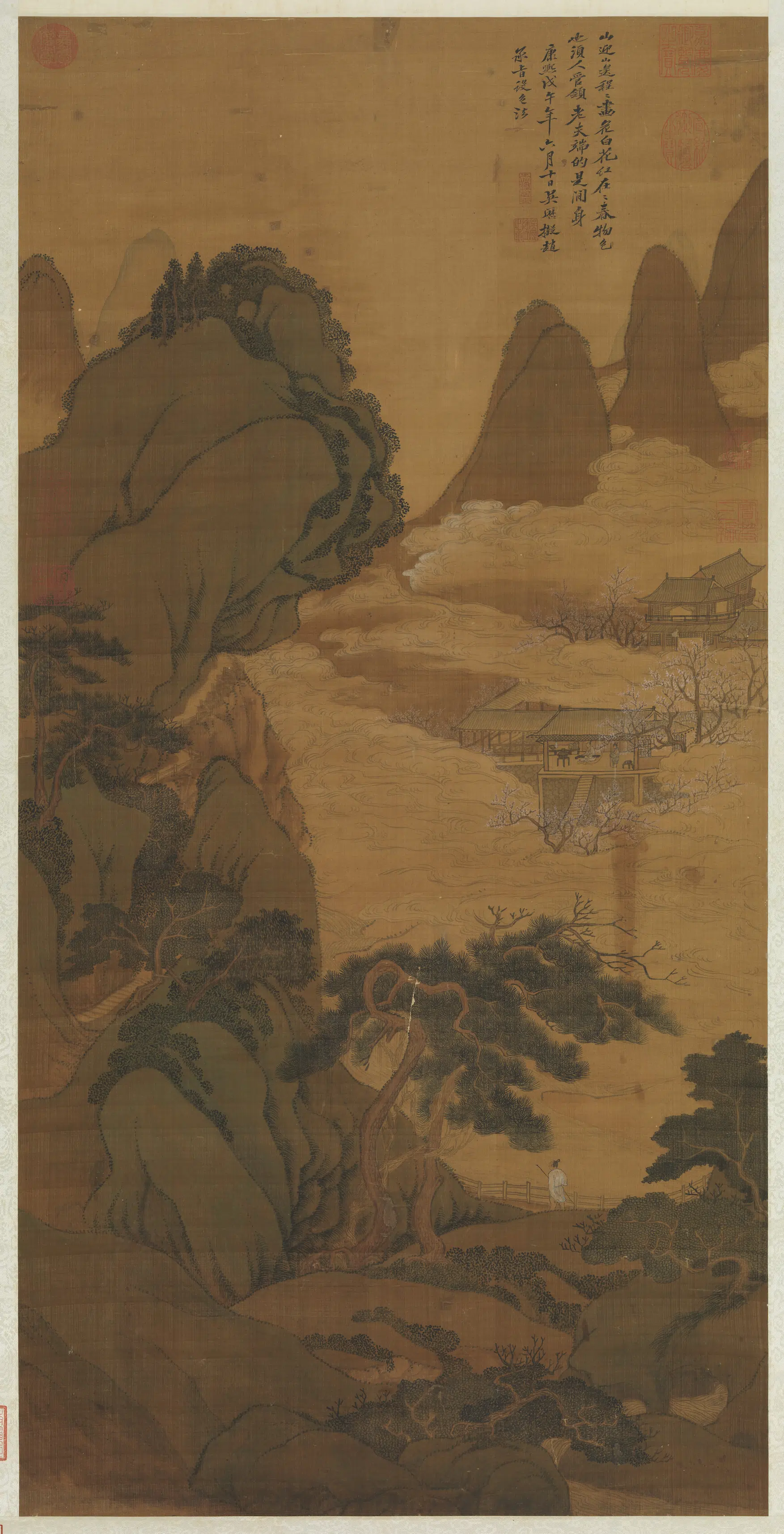 清代【吴历】《梅花山馆图轴》