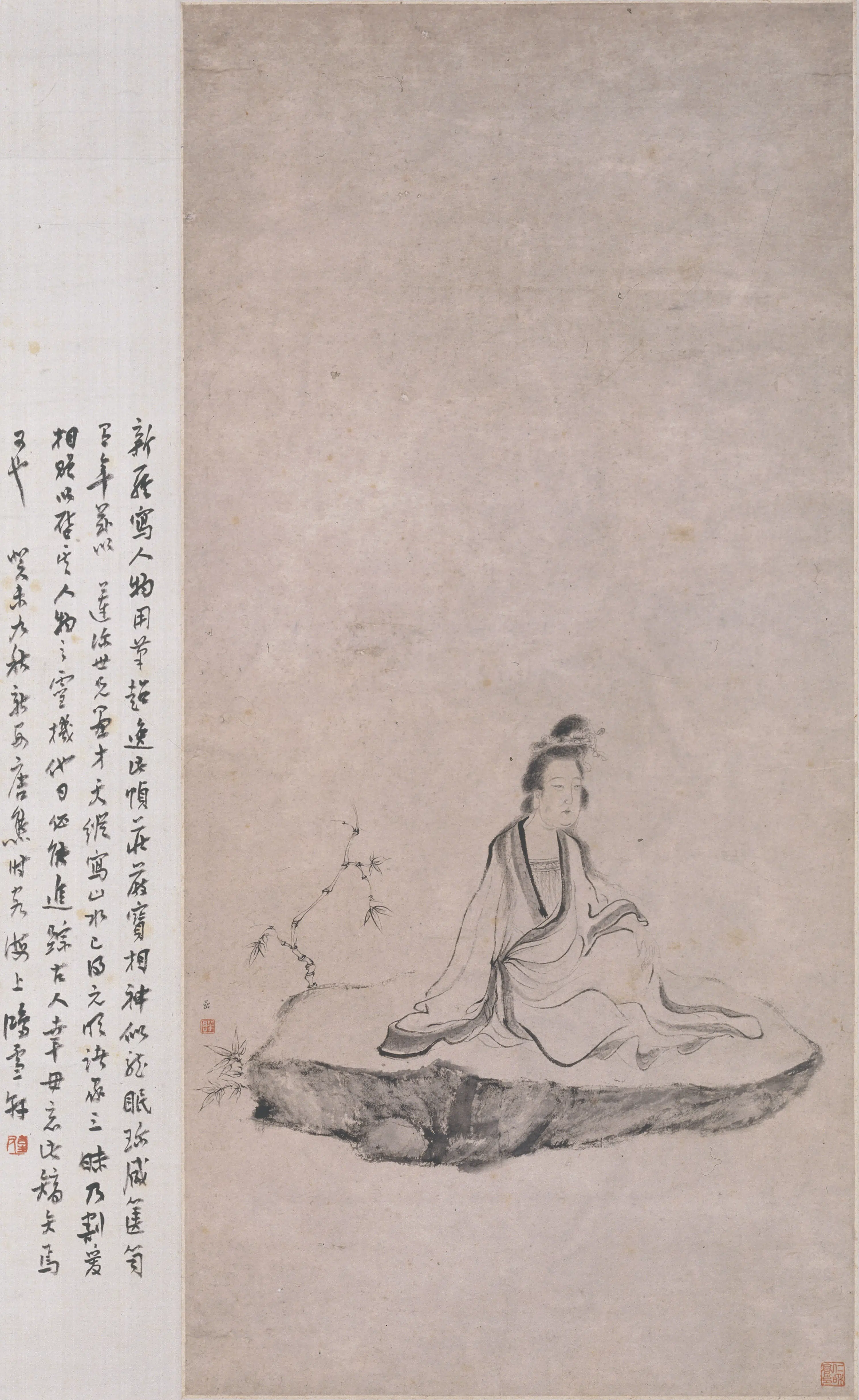 清代【华喦(华岩)】《观音像图轴》 第1张 清代【华喦(华岩)】《观音像图轴》 第1张