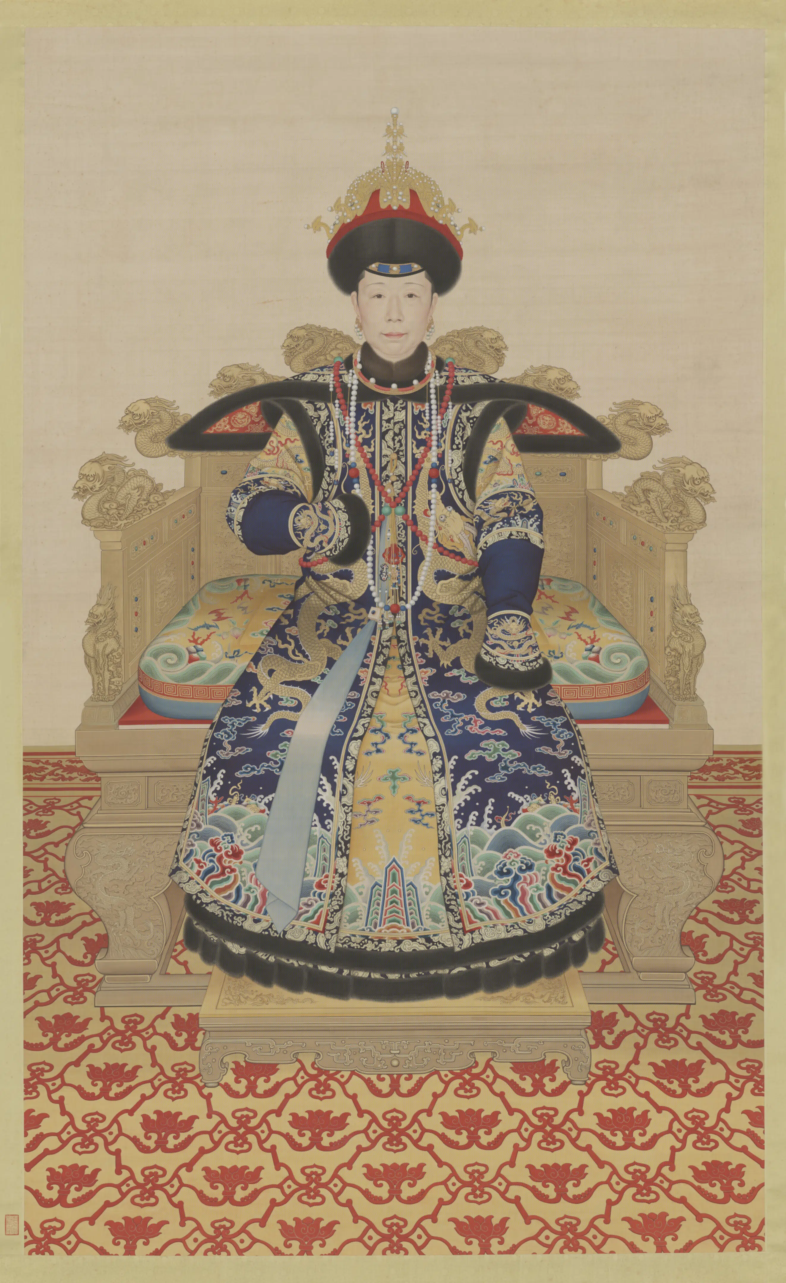 清代【清人】《画孝圣宪皇后朝服像轴-3》