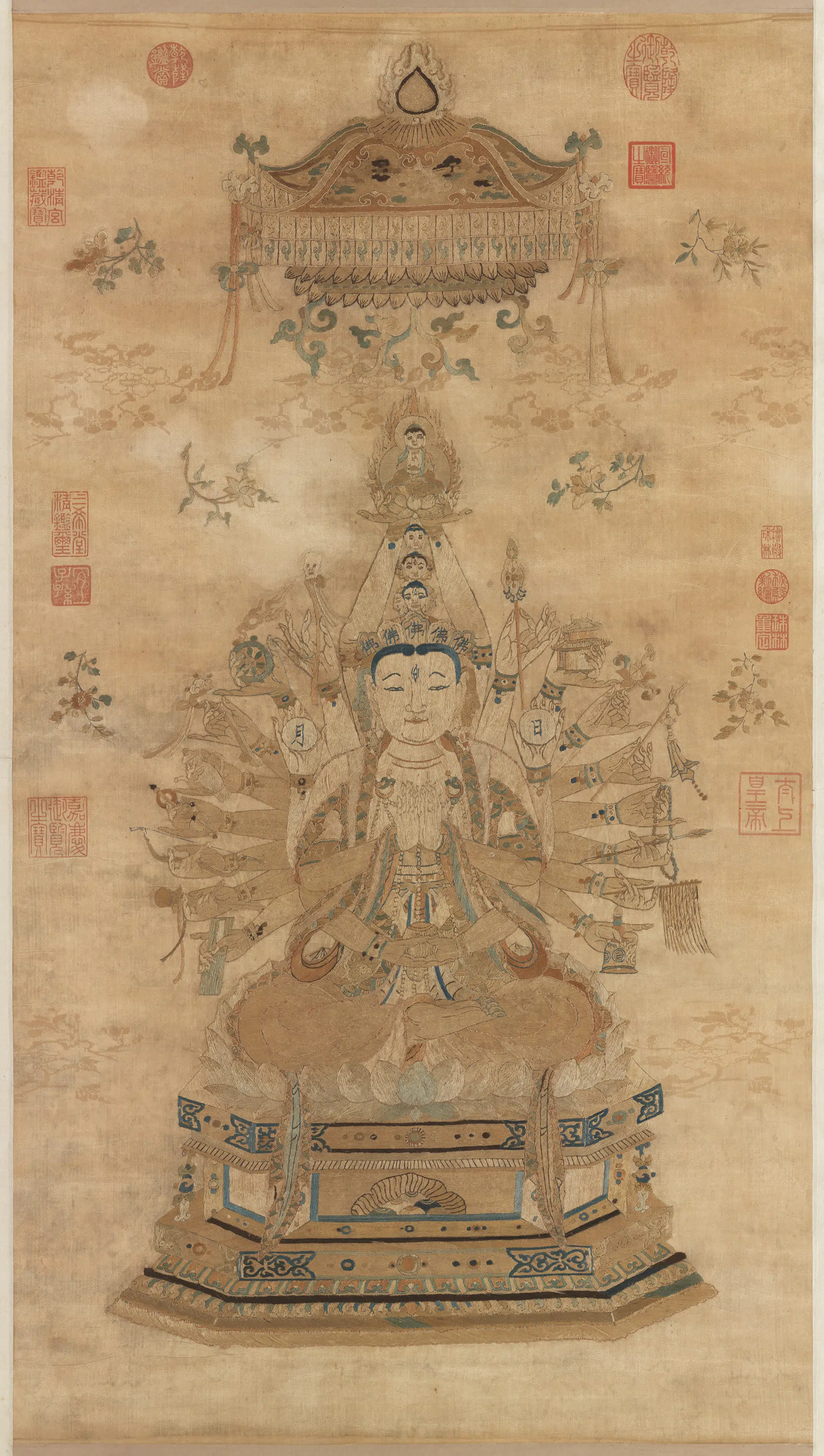 宋代《宋绣大士像图轴》