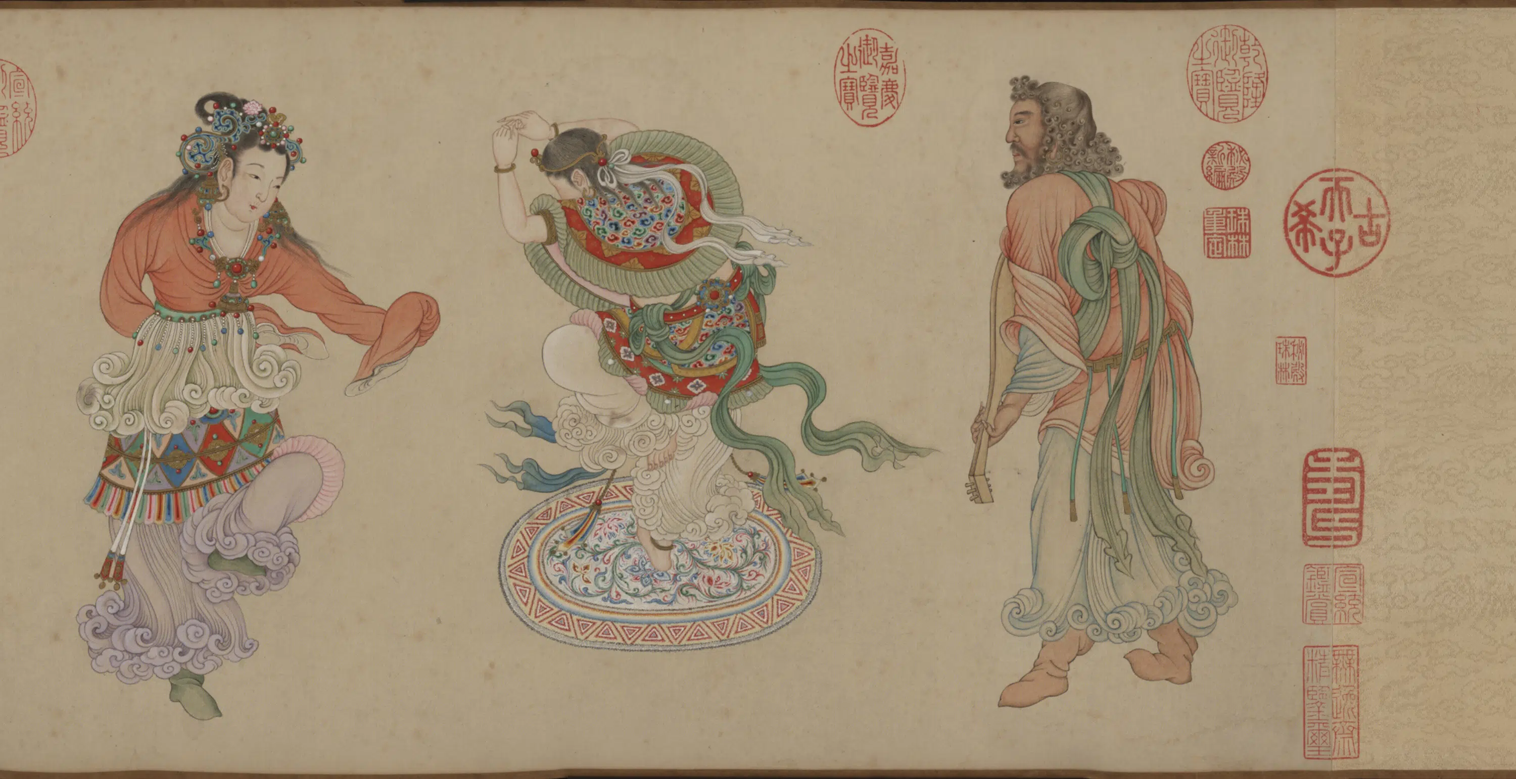 清代【丁观鹏】《佛母图卷》 第3张