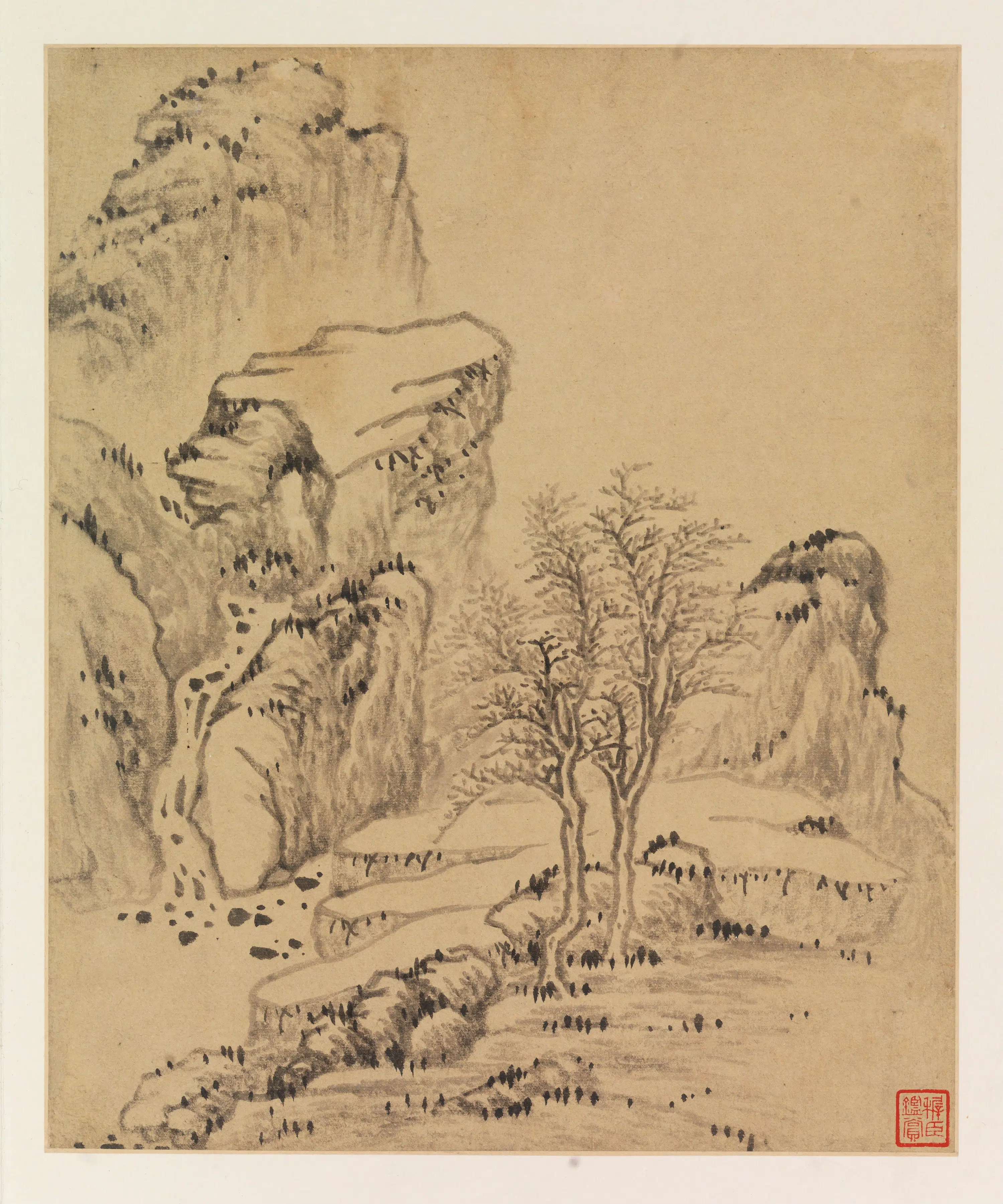 明代【杨文骢】《山水册》 第6张