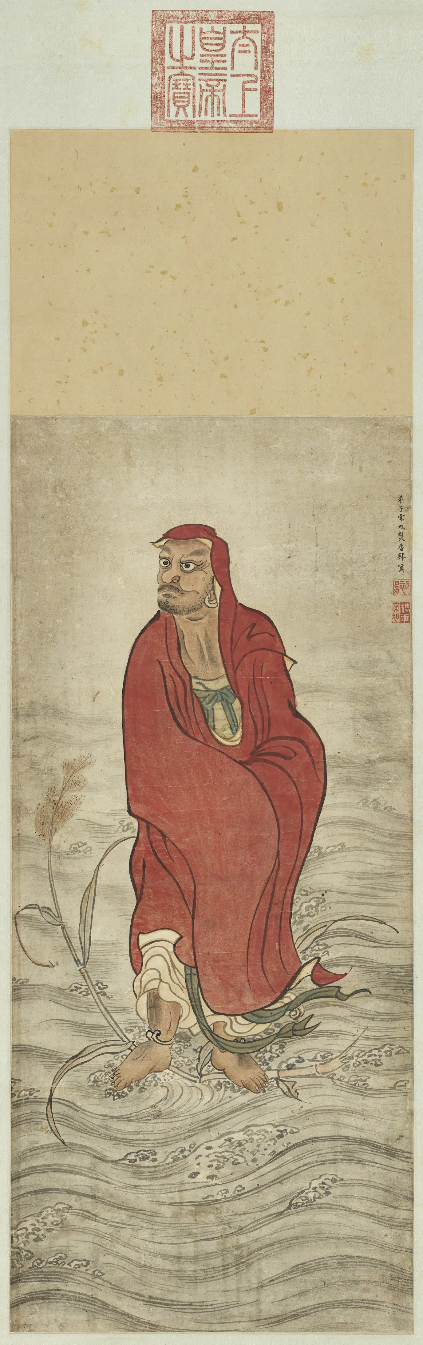 明朝【宋旭】《画达摩图轴》