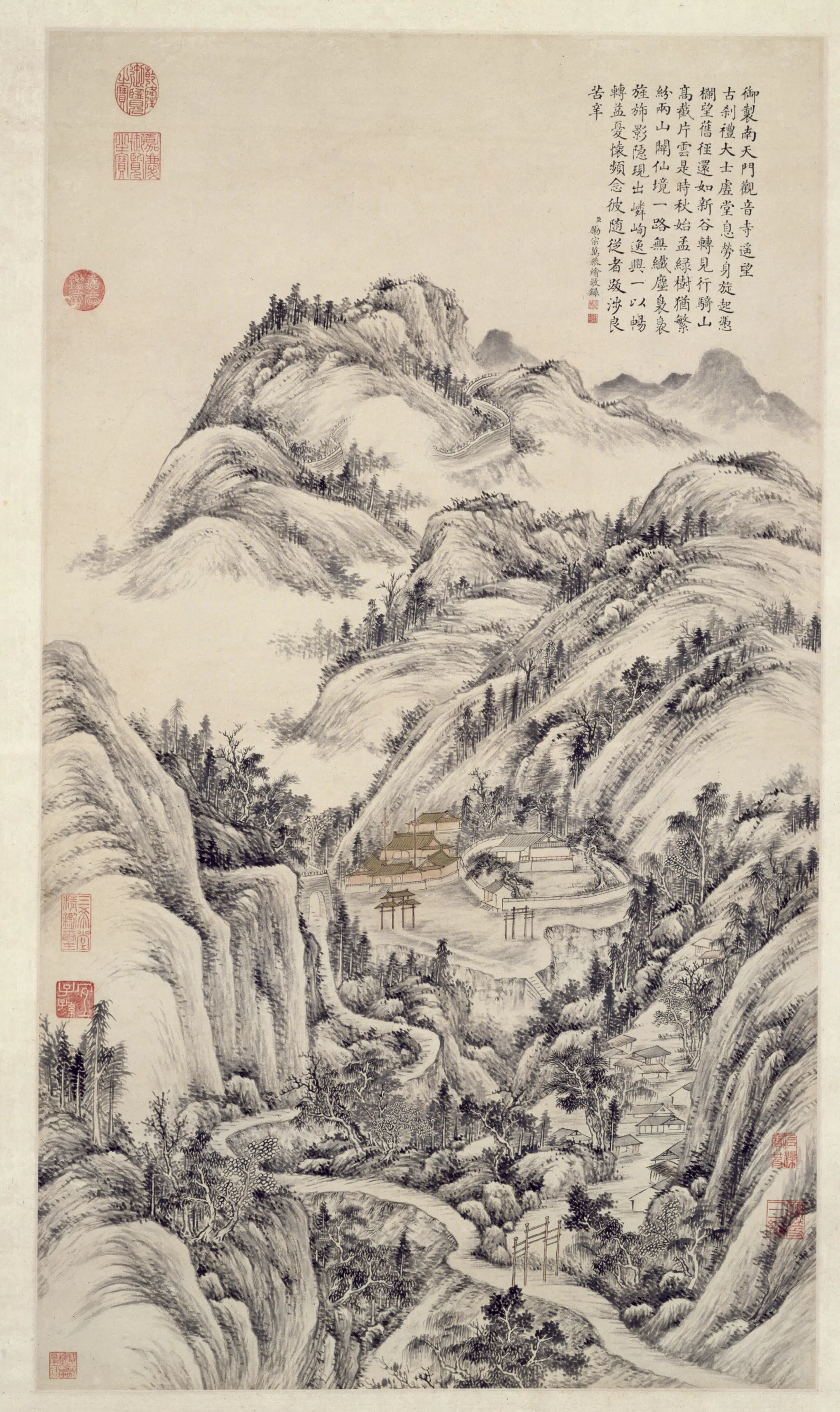 清代【励宗万】《南天门观音寺图轴》 第1张 清代【励宗万】《南天门观音寺图轴》 第1张