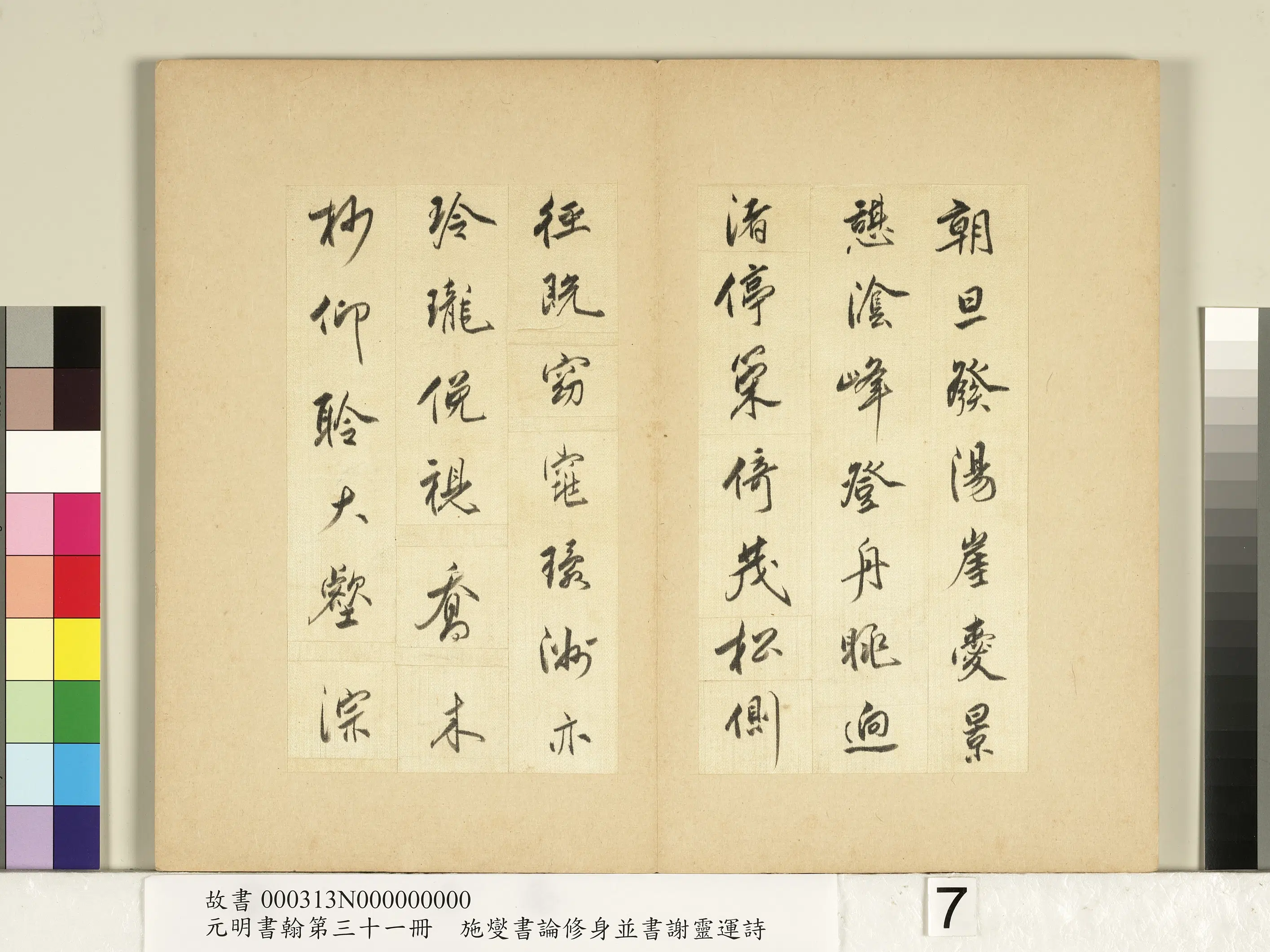 清代【施燮】《元明书翰第三十一册-书论修身并书谢灵运诗》 第7张