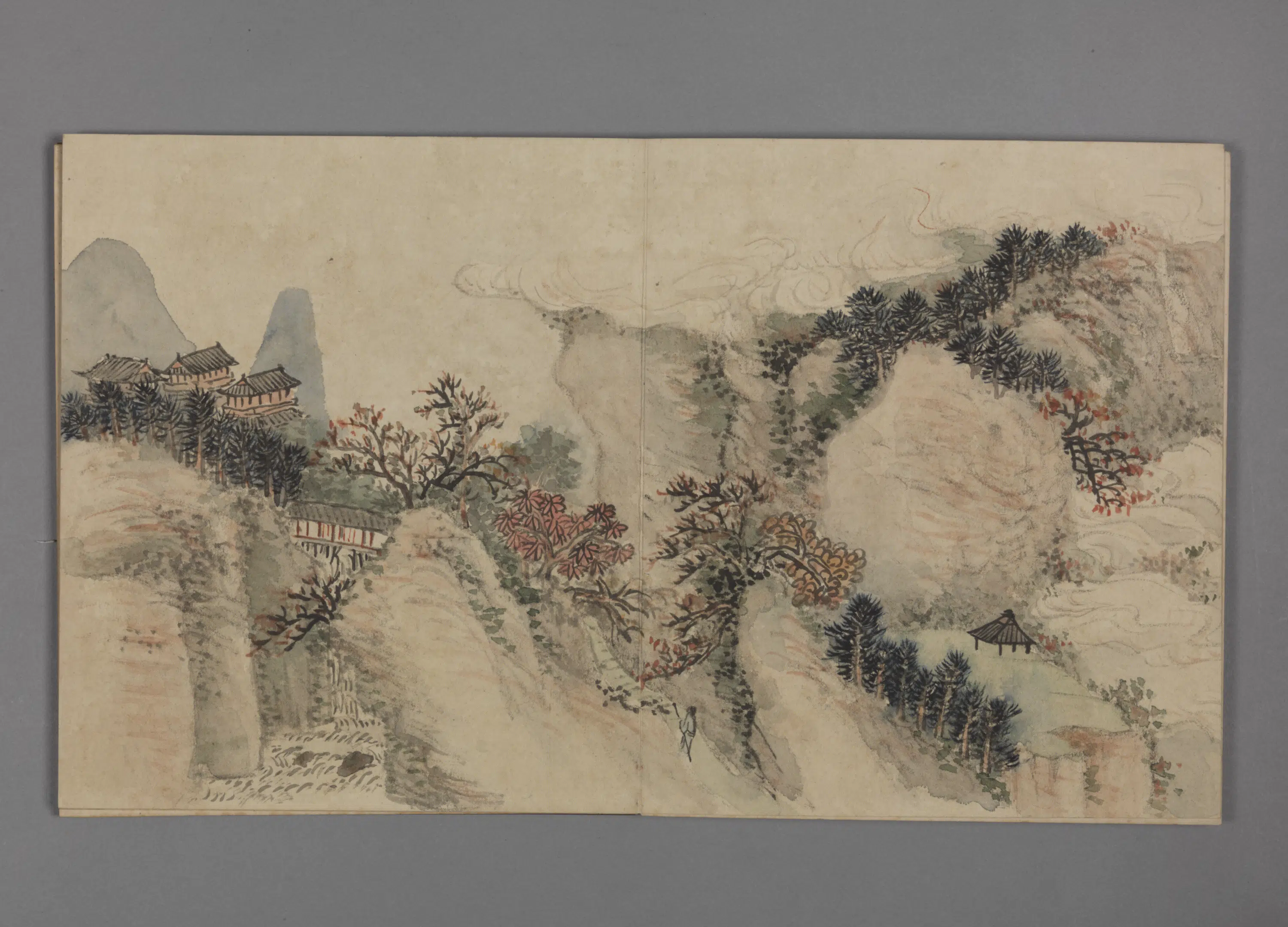 清代【董诰】《四景山水图册（4开）缺1》 第2张
