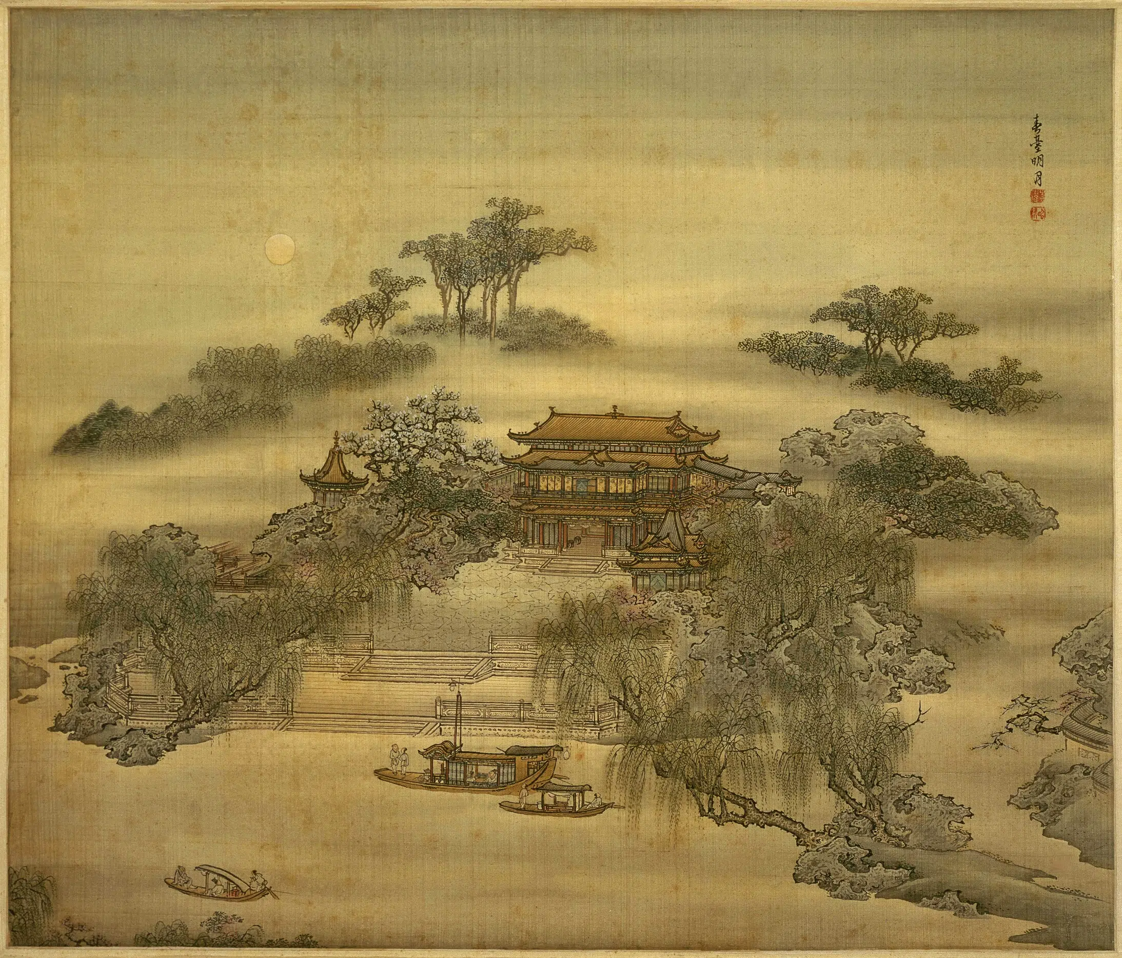 清代【袁耀】《扬州四景图》 第4张