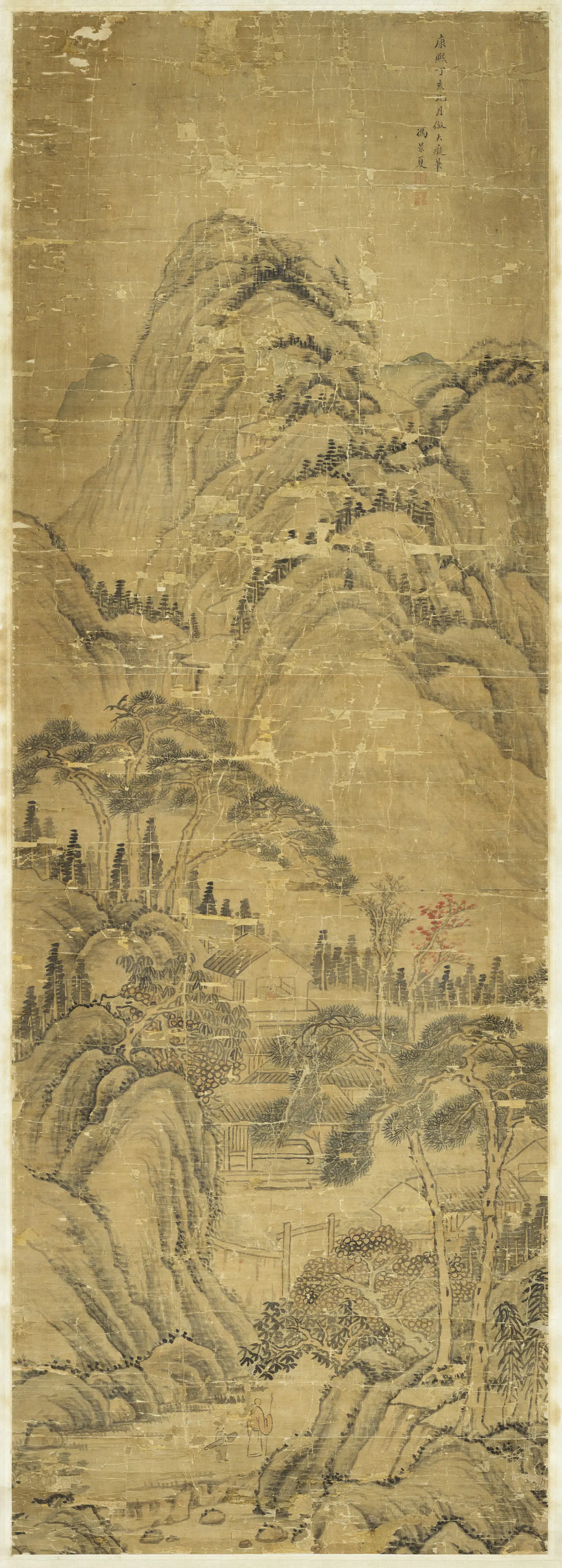 清代【冯景夏】《仿大痴笔意山水图》