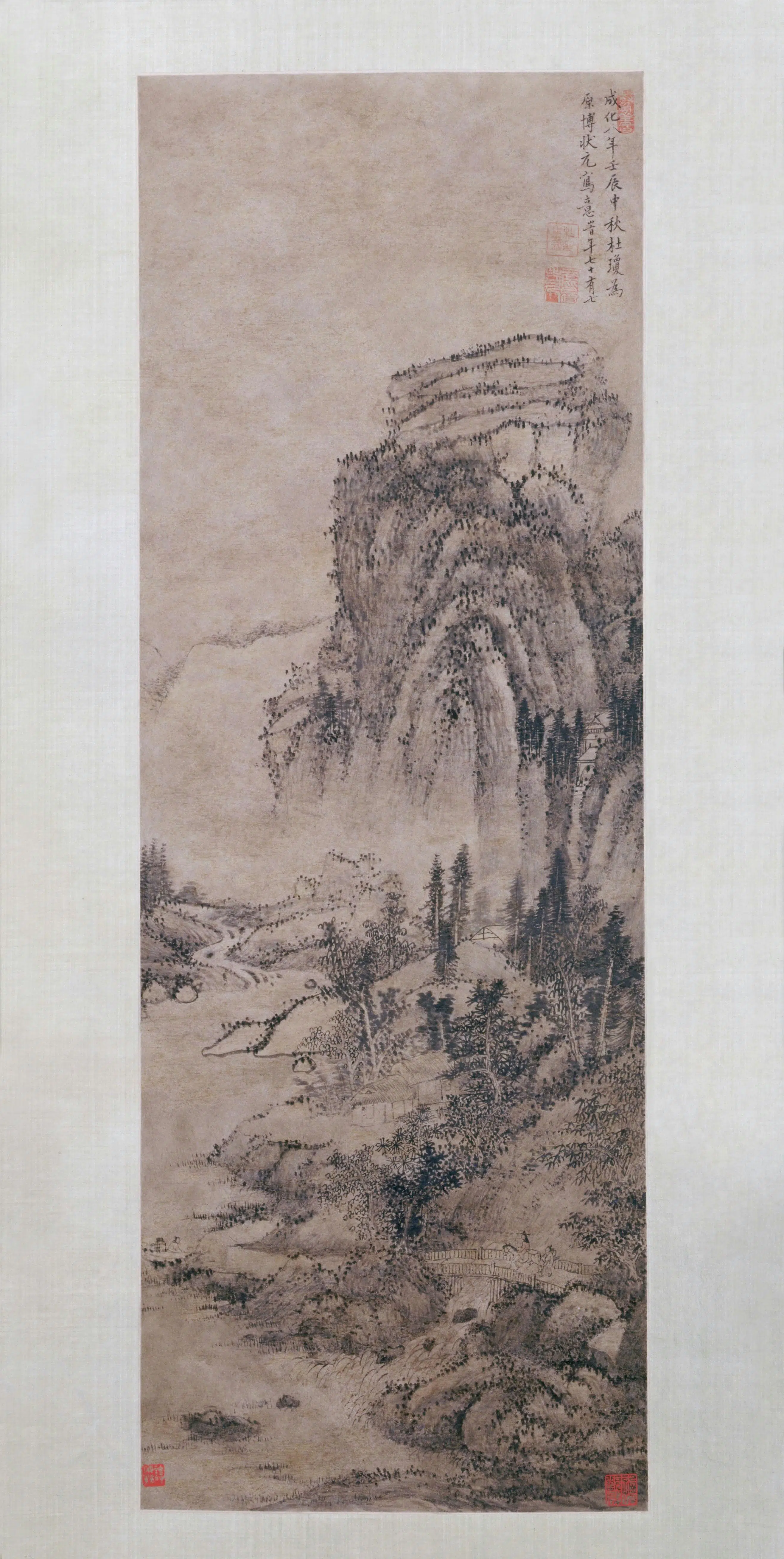 明朝【吴宽】《杜琼为吴宽作山水图轴》
