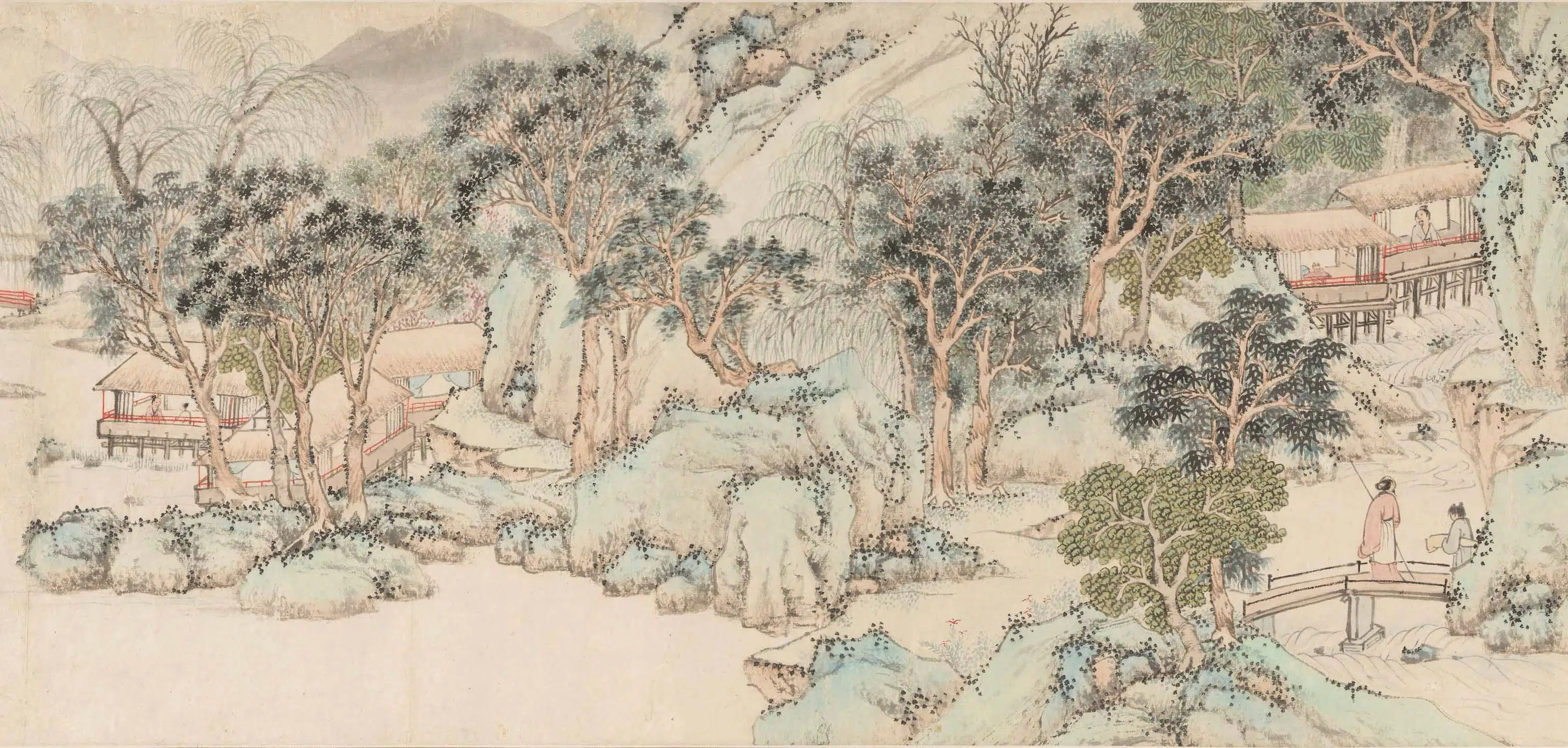 明朝【文从昌】《江村春景图卷》 第3张