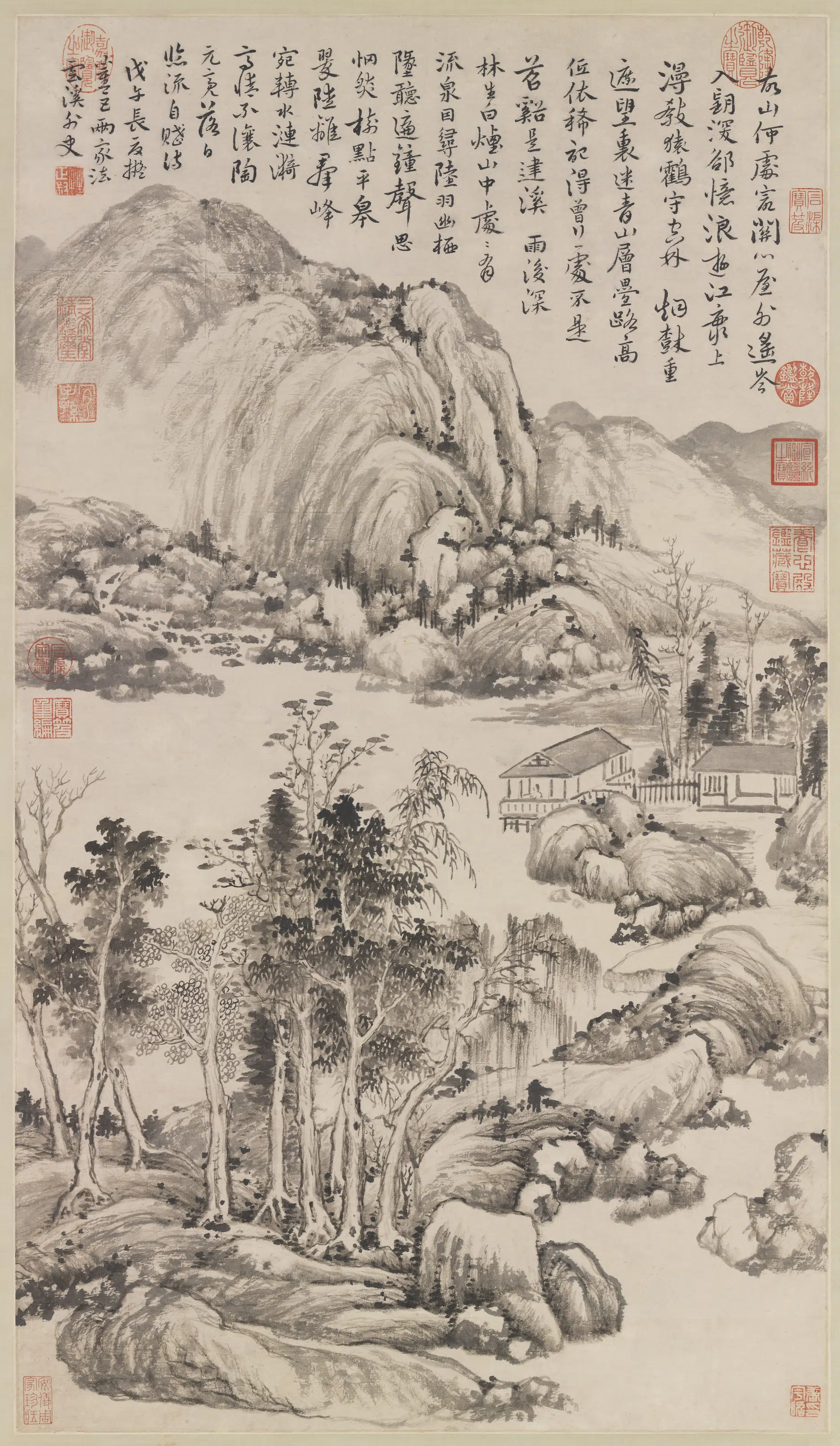 清代【恽寿平】《画山水图轴》