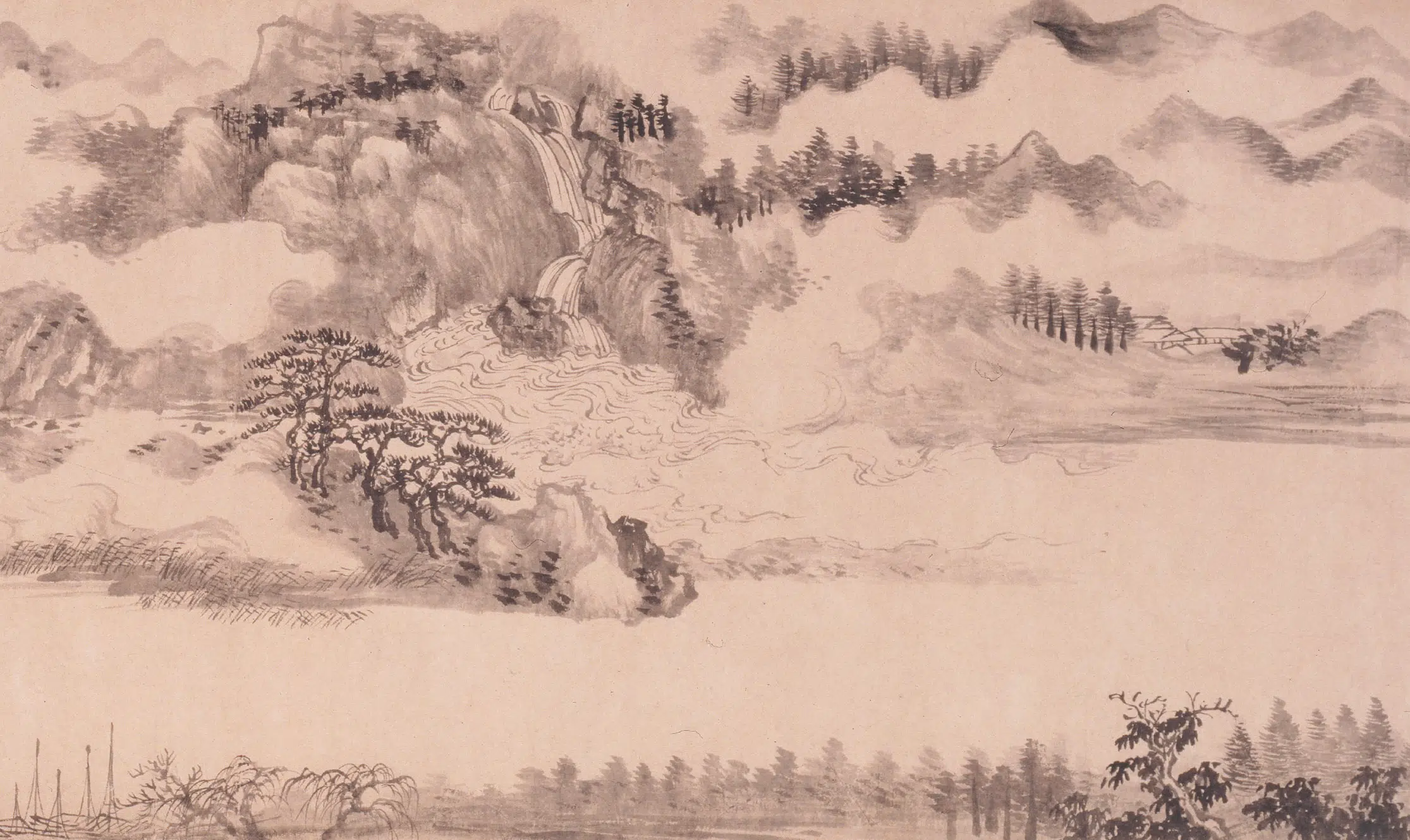 清代【王翚】《临古山水四段卷》 第2张