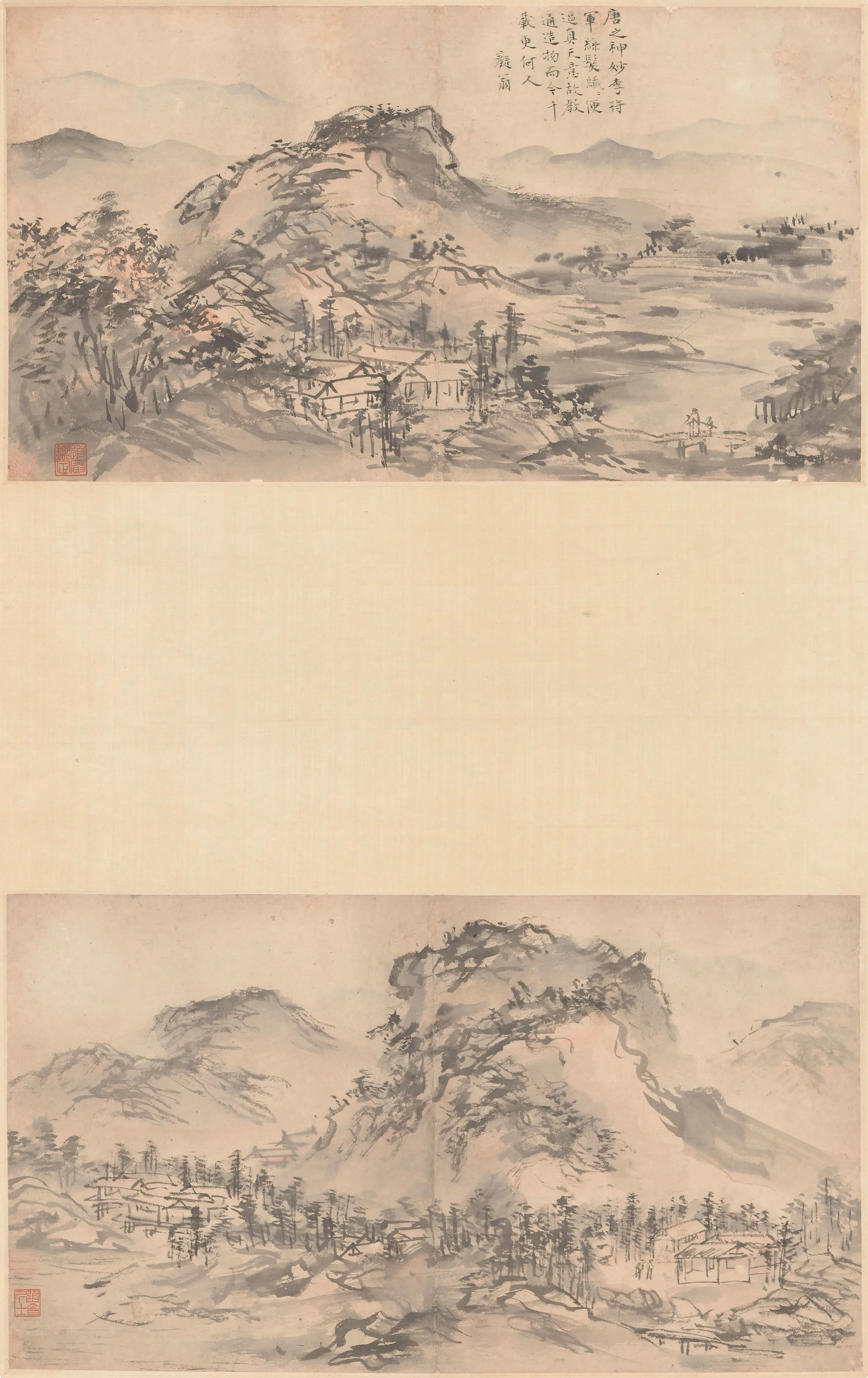 明朝【史忠】《山水图轴》