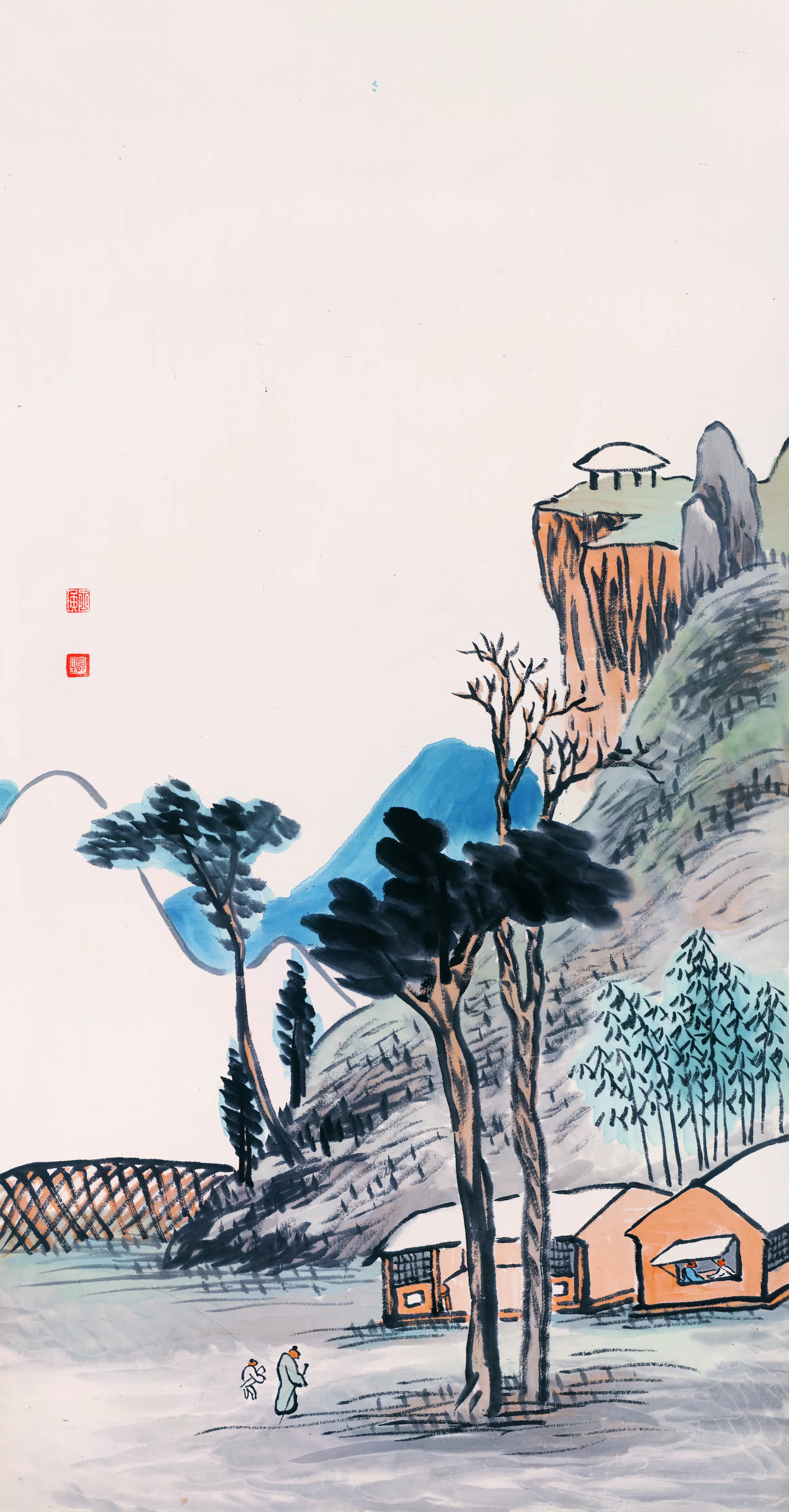 近现代【齐白石】《山水》