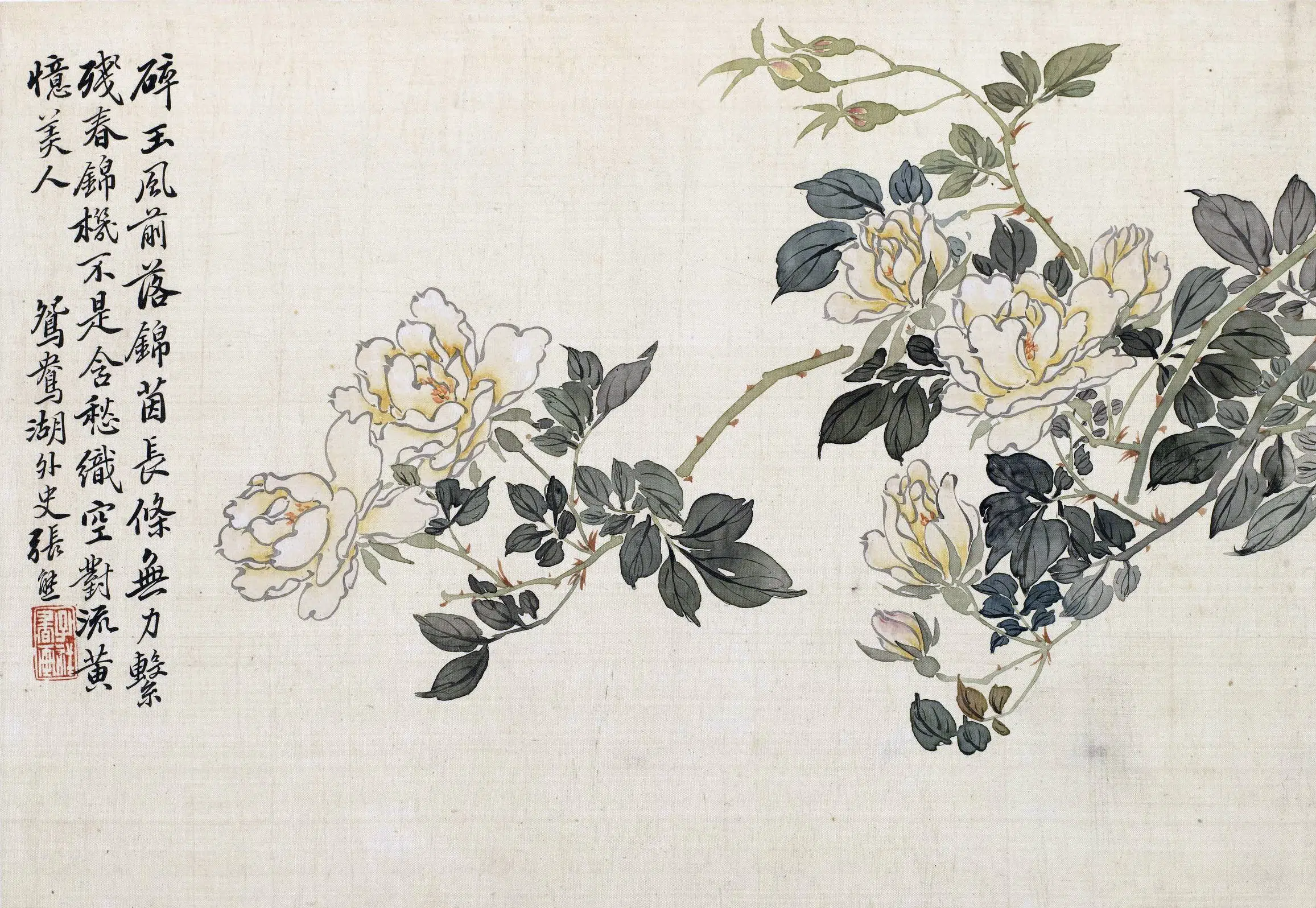 清代【张熊】《花卉册》 第8张