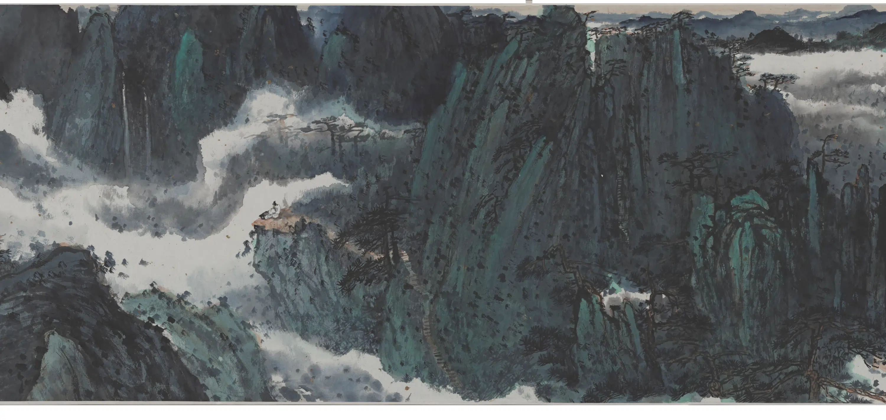 近现代【杨彦】《山水手卷》 第3张