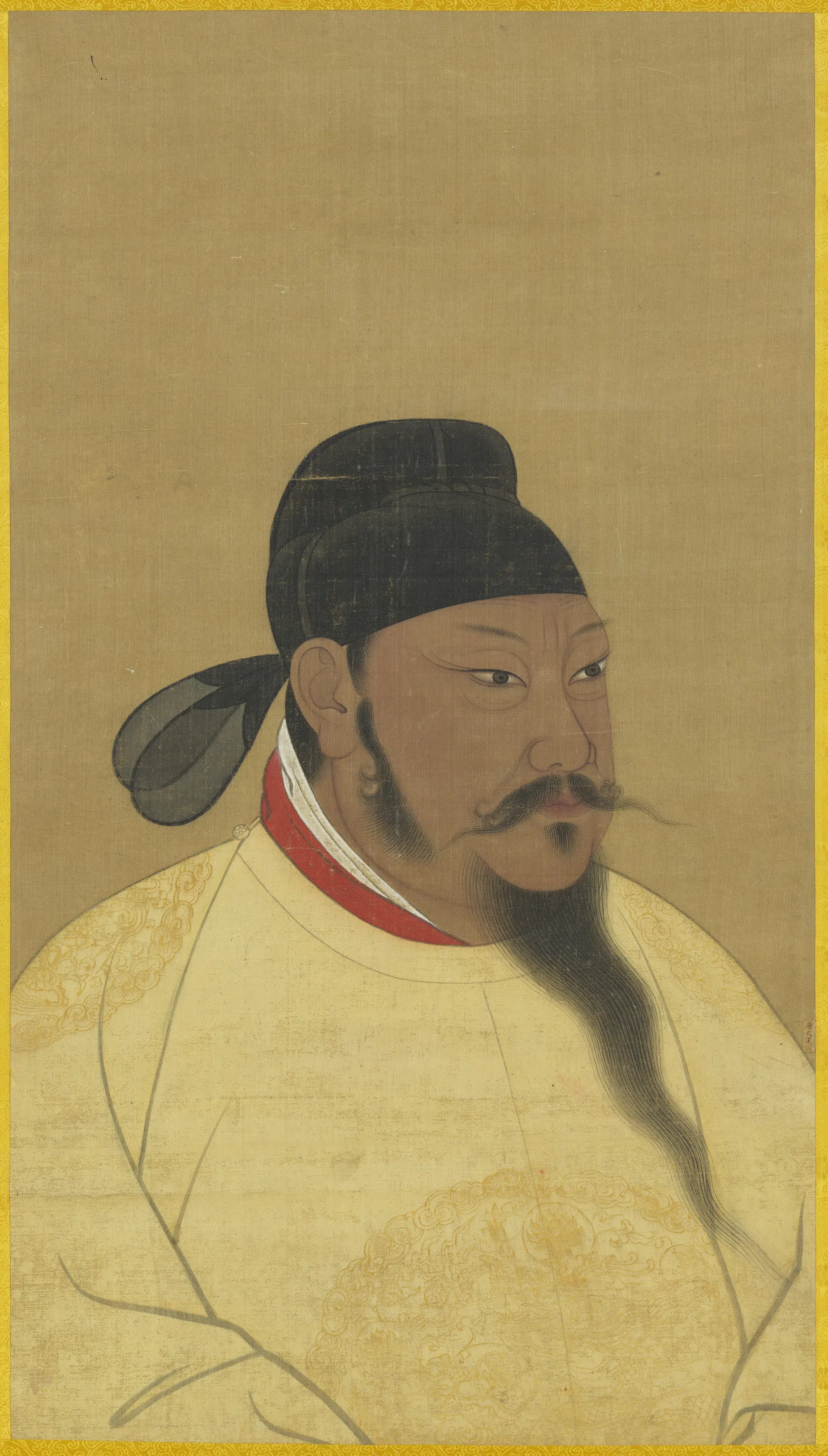 唐朝《唐太宗半身像图轴》