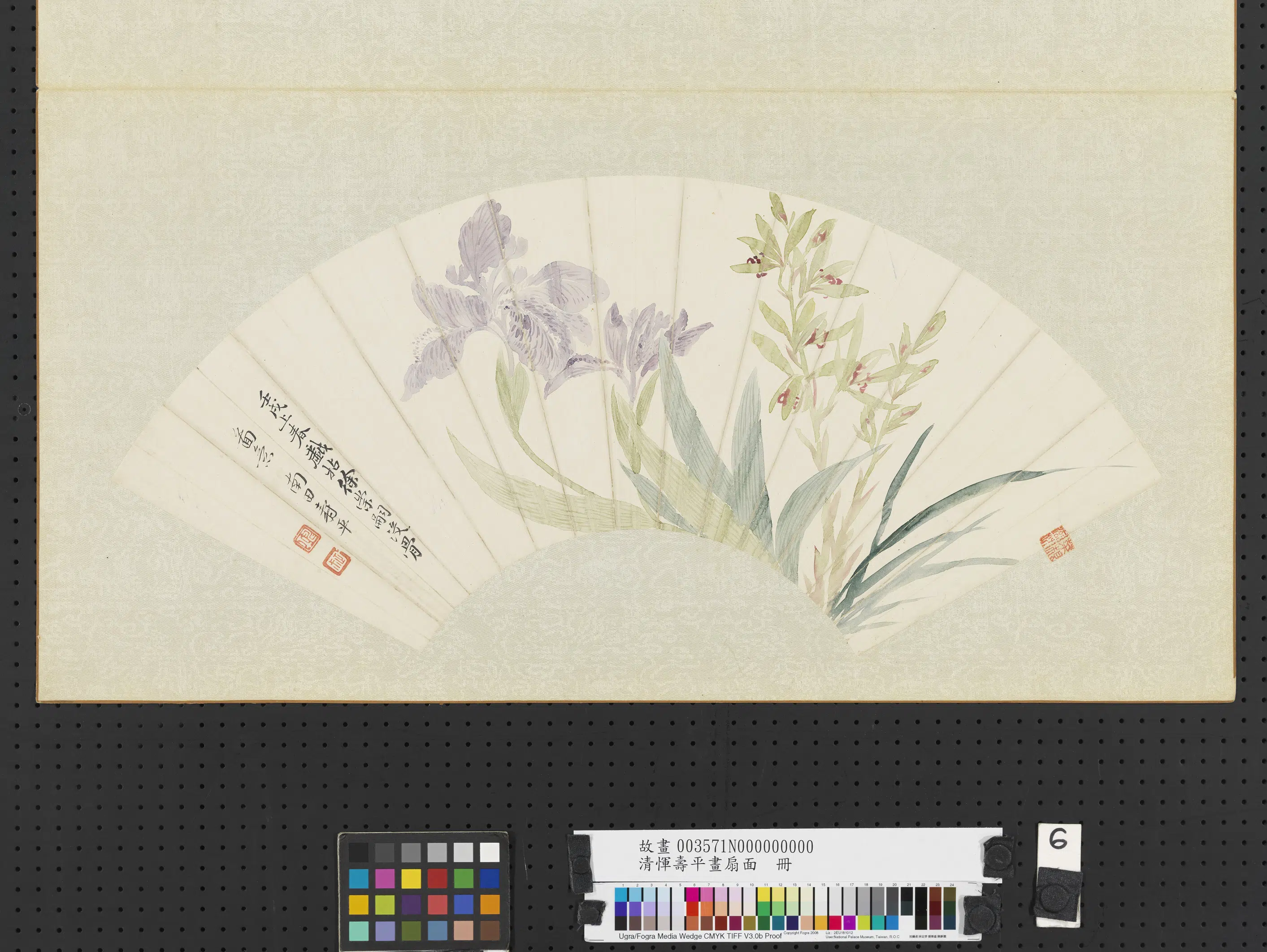 清代【恽寿平】《画扇面册-徐崇嗣没骨图意》