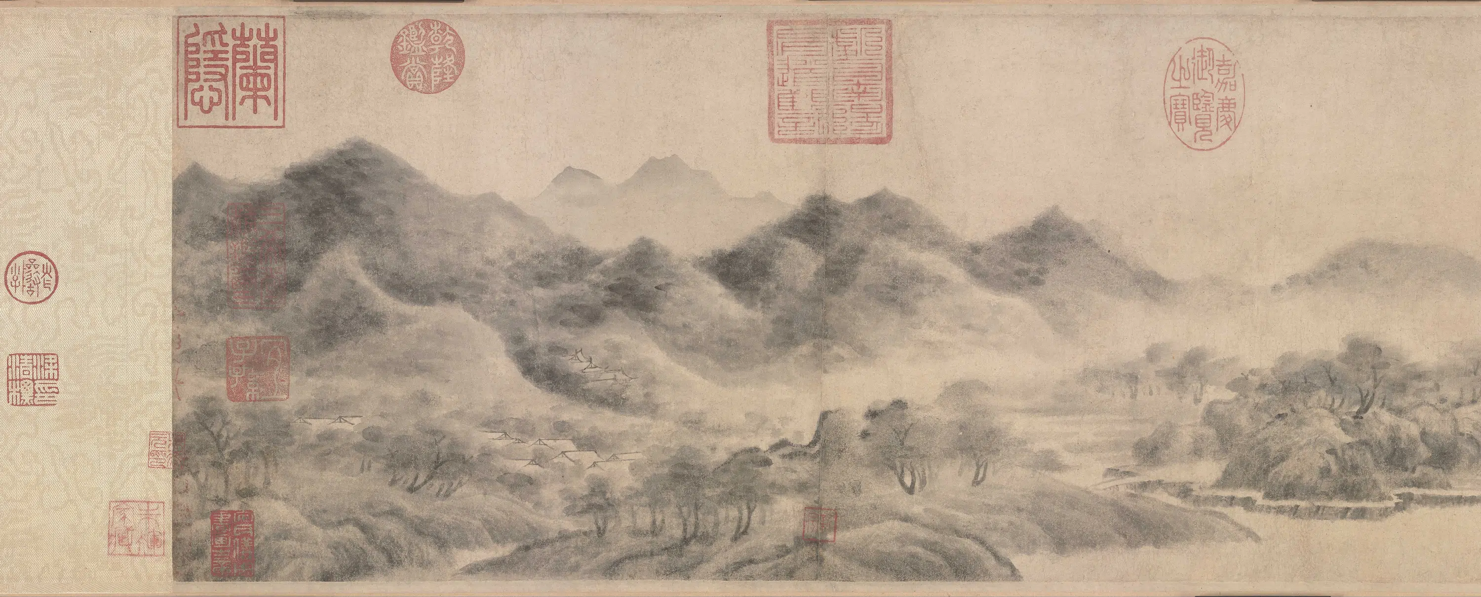 明朝【米友仁】《云山墨戏图卷》 第3张