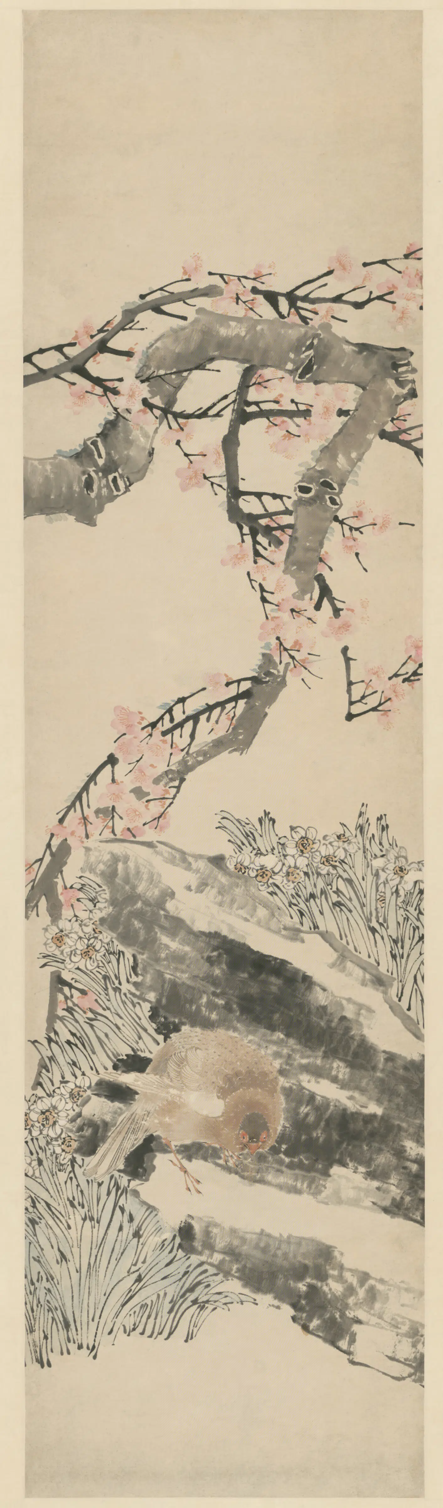 清代【任薰】《花鸟屏（4开）》