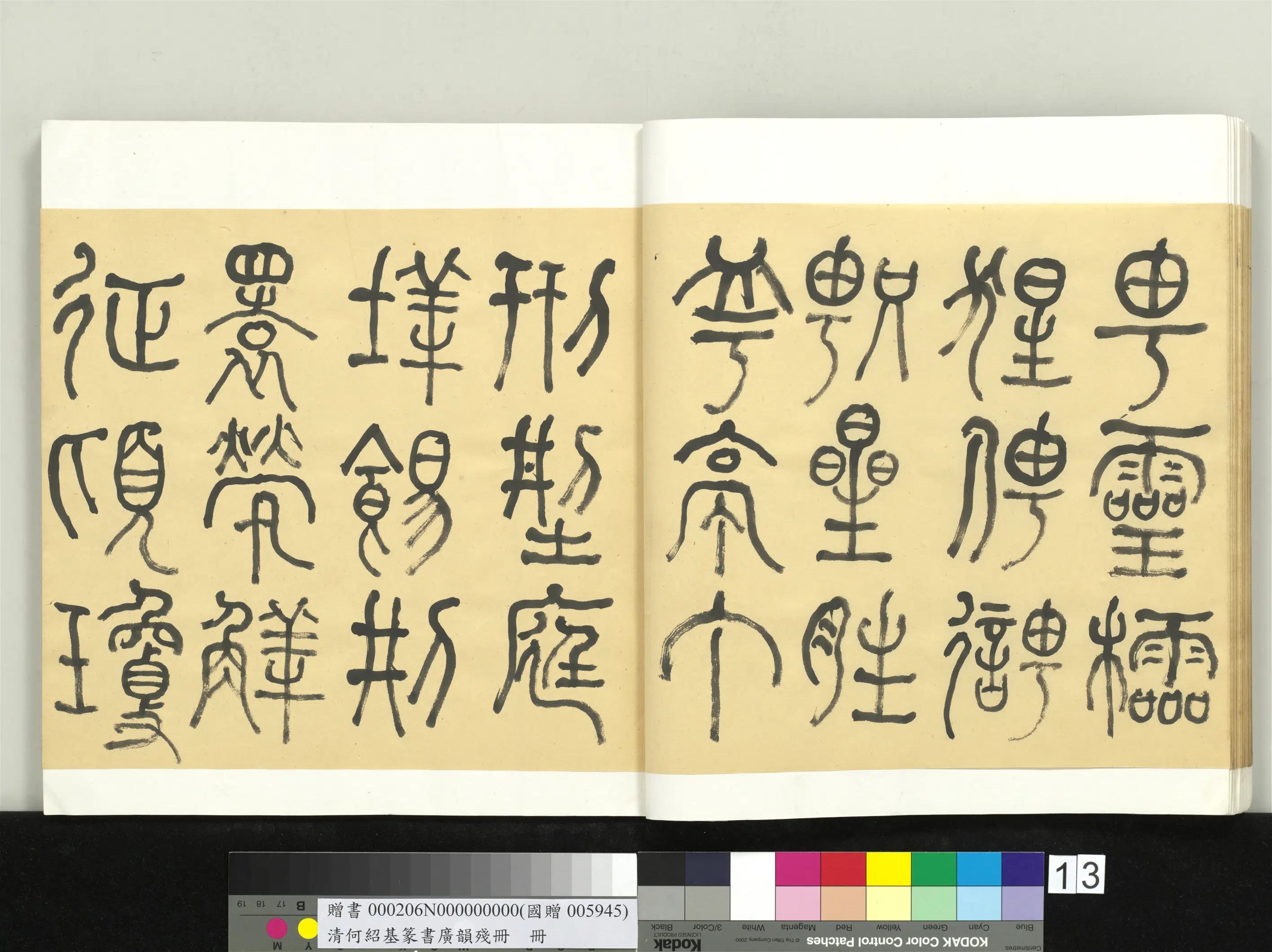 清代【何绍基】《篆书广韵册》 第13张