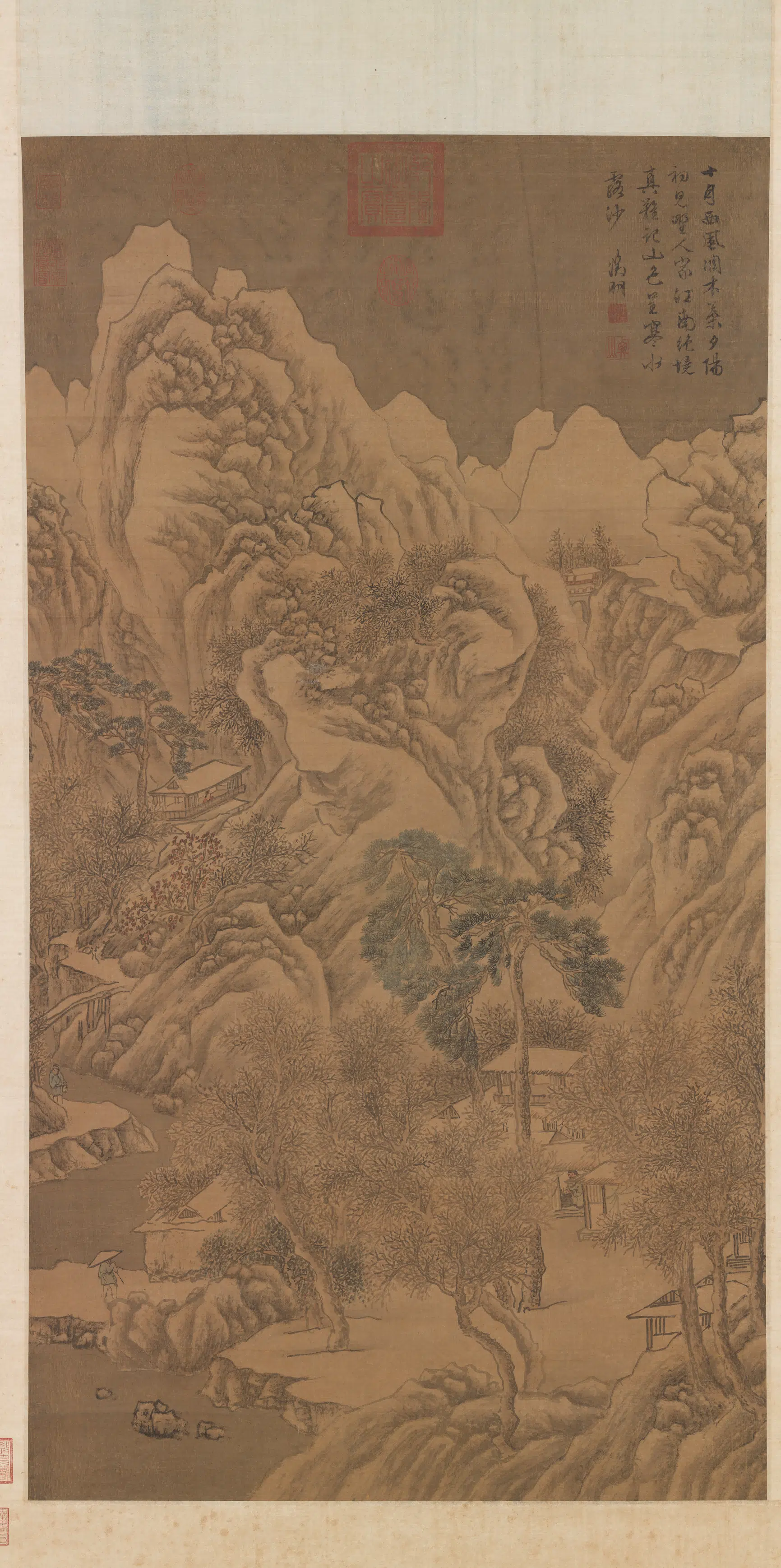 明朝【文征明徵明】《寒山风雪图轴》 第1张 明朝【文征明徵明】《寒山风雪图轴》 第1张