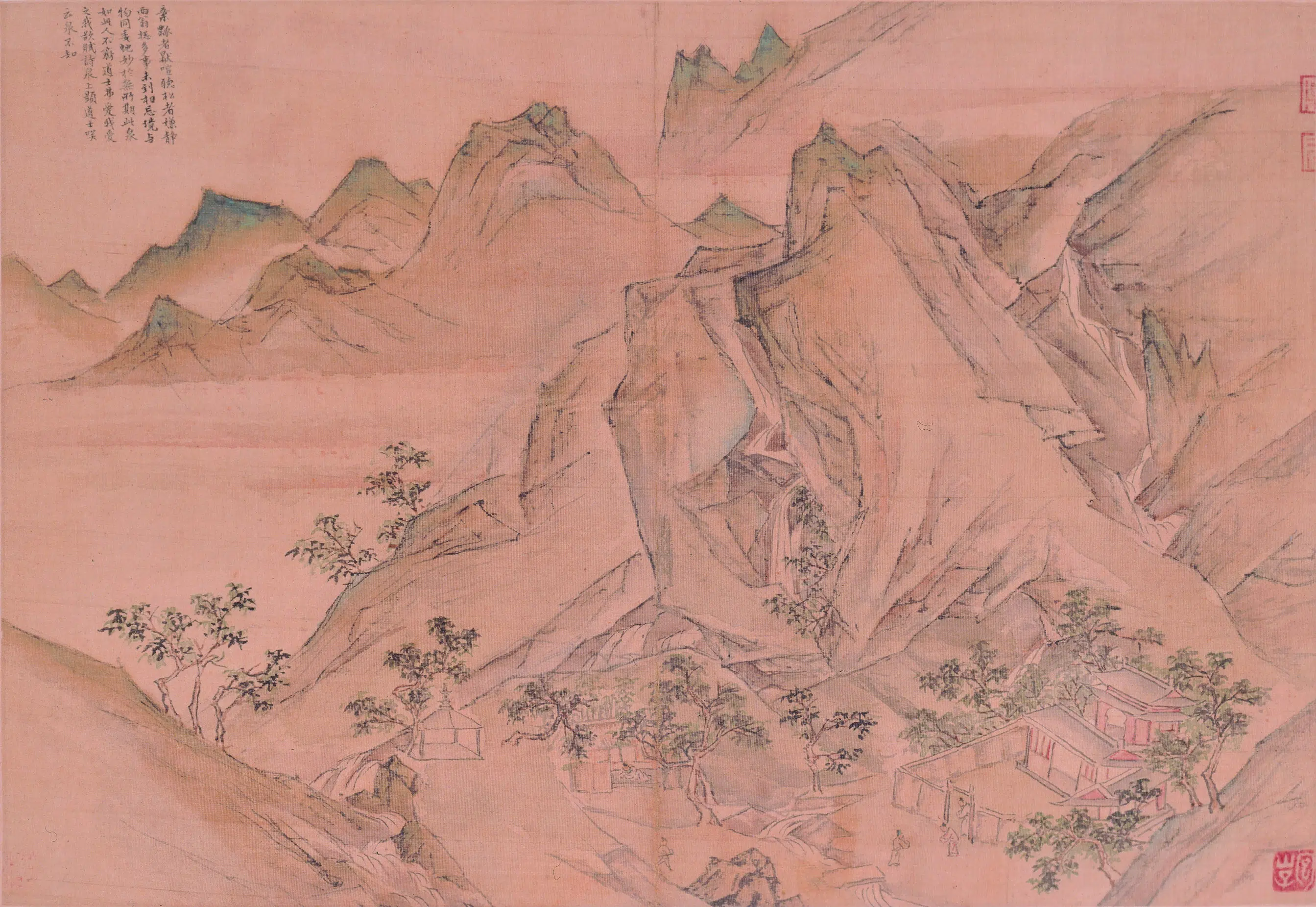 明朝【陆治】《临王履华山图册》 第10张