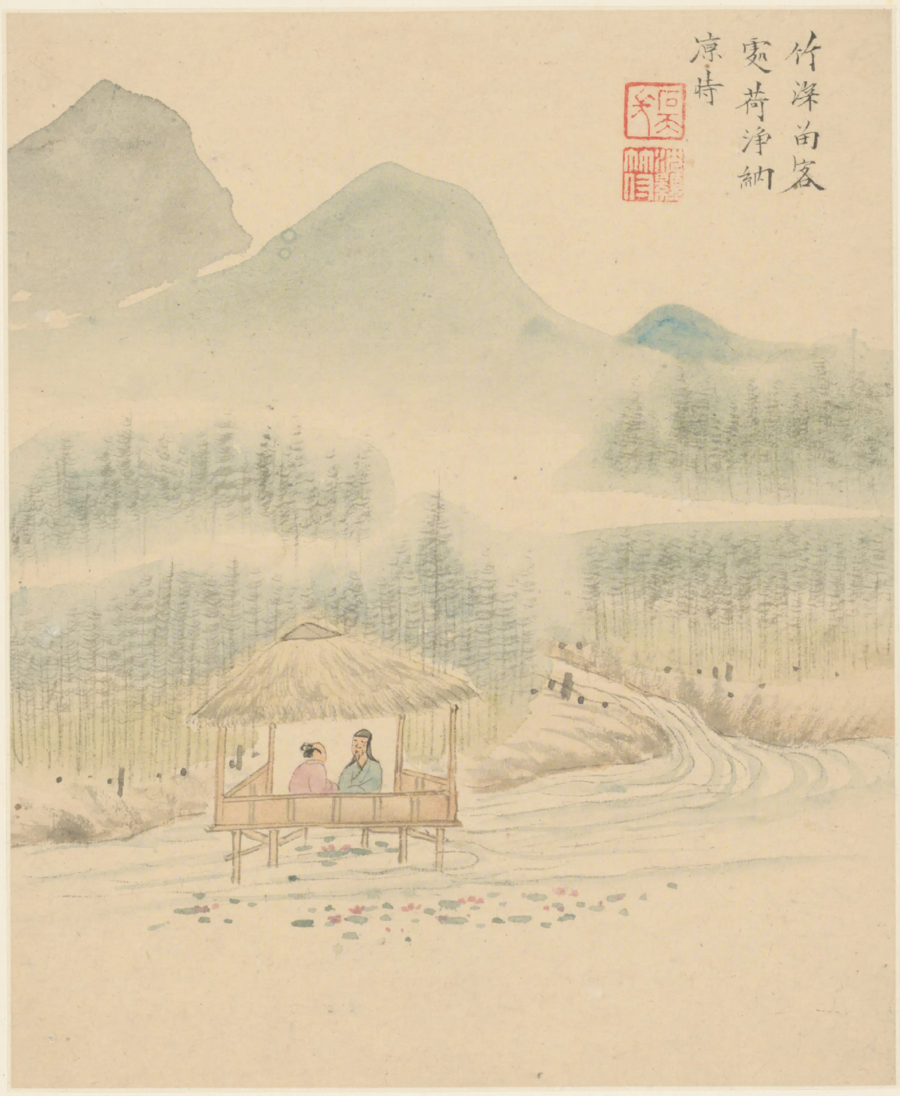 明朝【沈颢】《山水图册-2》