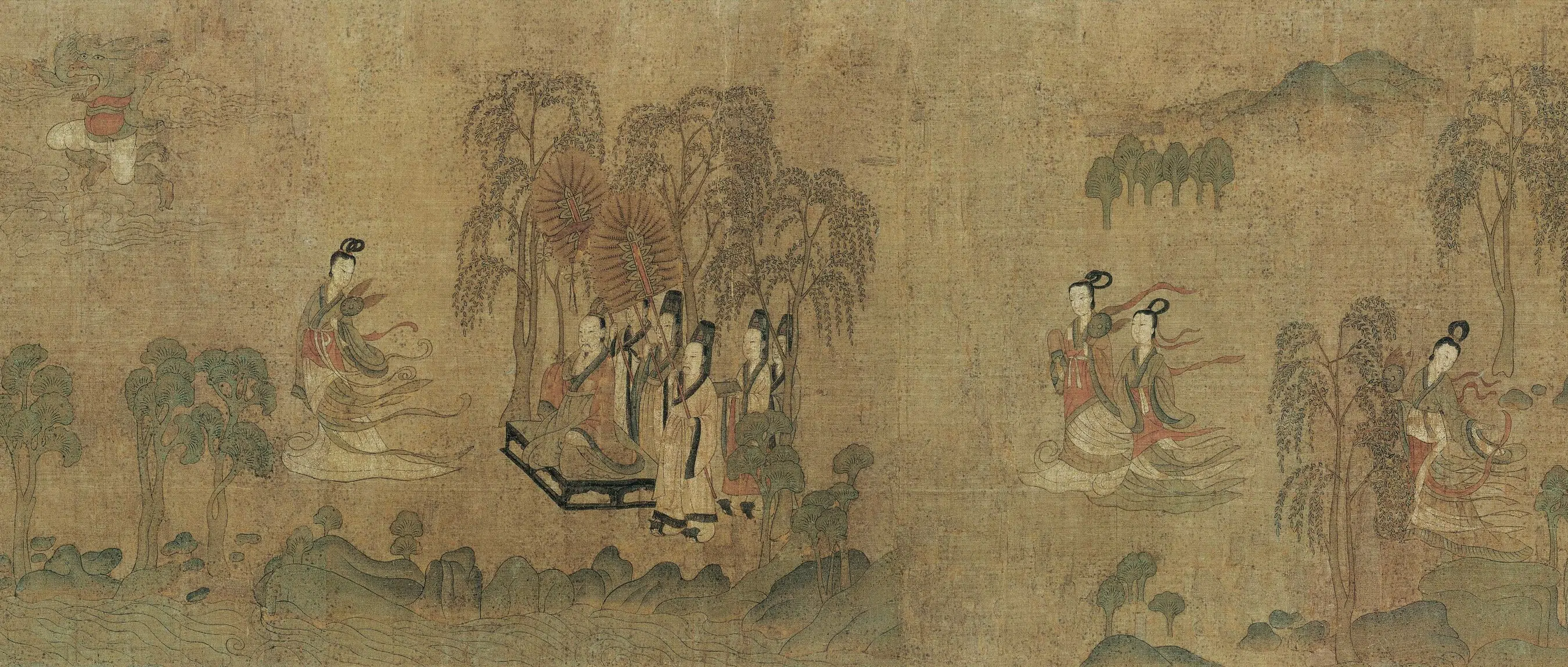 东晋【顾恺之】《摹洛神赋图画心（第一卷）》 第6张