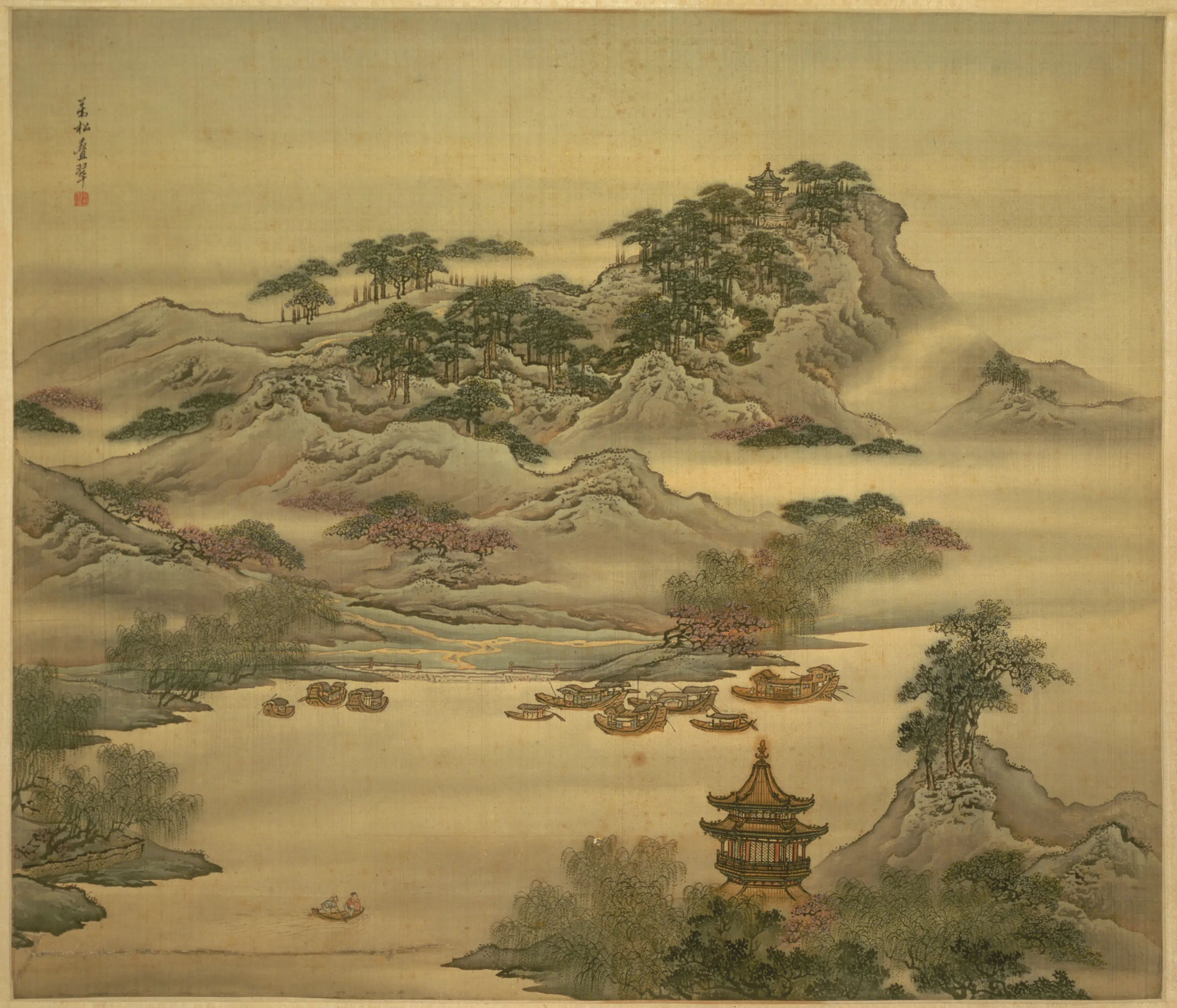 清代【袁耀】《山水四条屏》