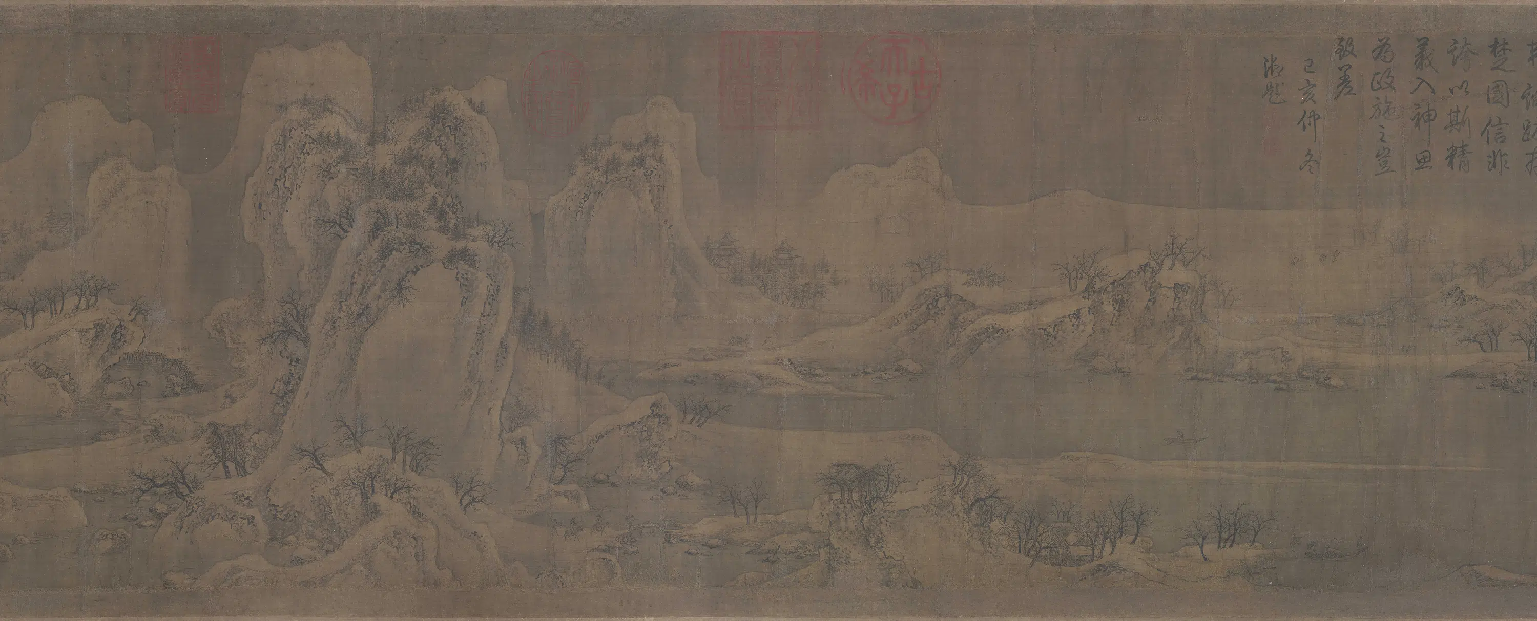 宋代【赵佶】《雪江归棹图卷》 第5张