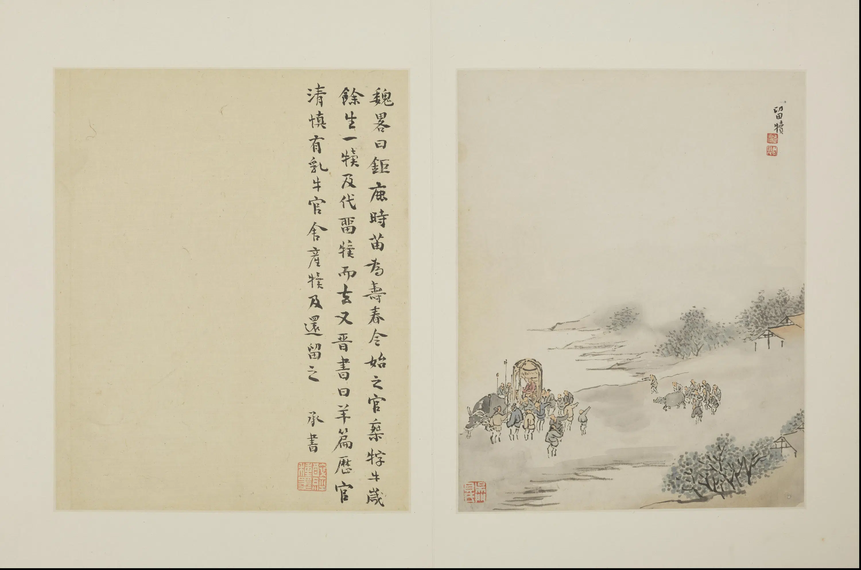 明朝【张宏】《画牛图册-12开》