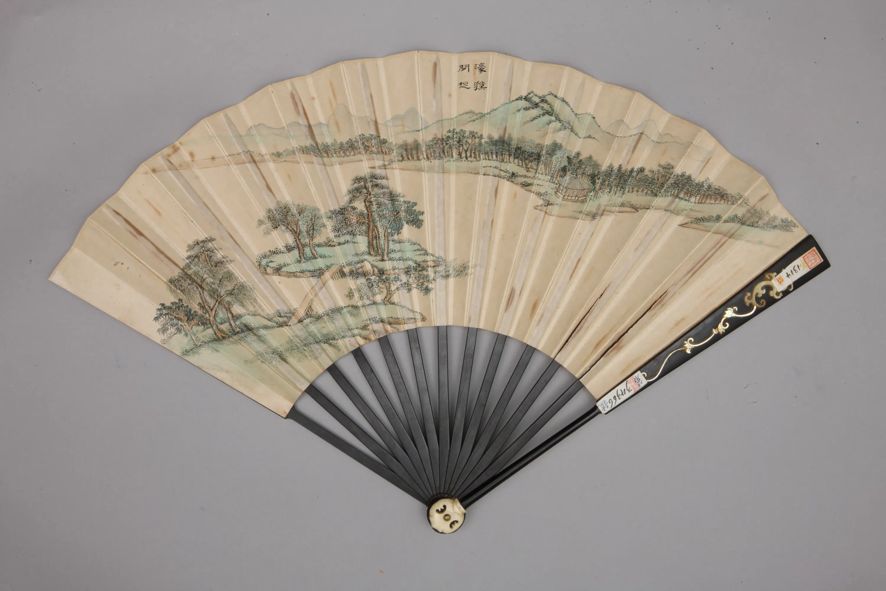清代【王际华】《清人画避暑山庄三十六景图王际华书诗成扇-28幅》