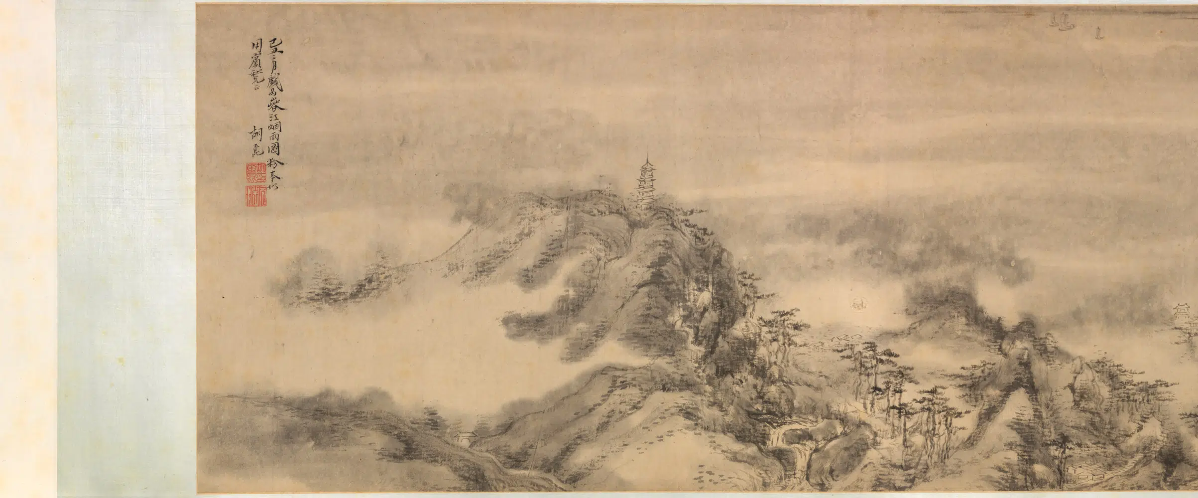 明朝【胡玉昆】《春江烟雨图卷》 第2张